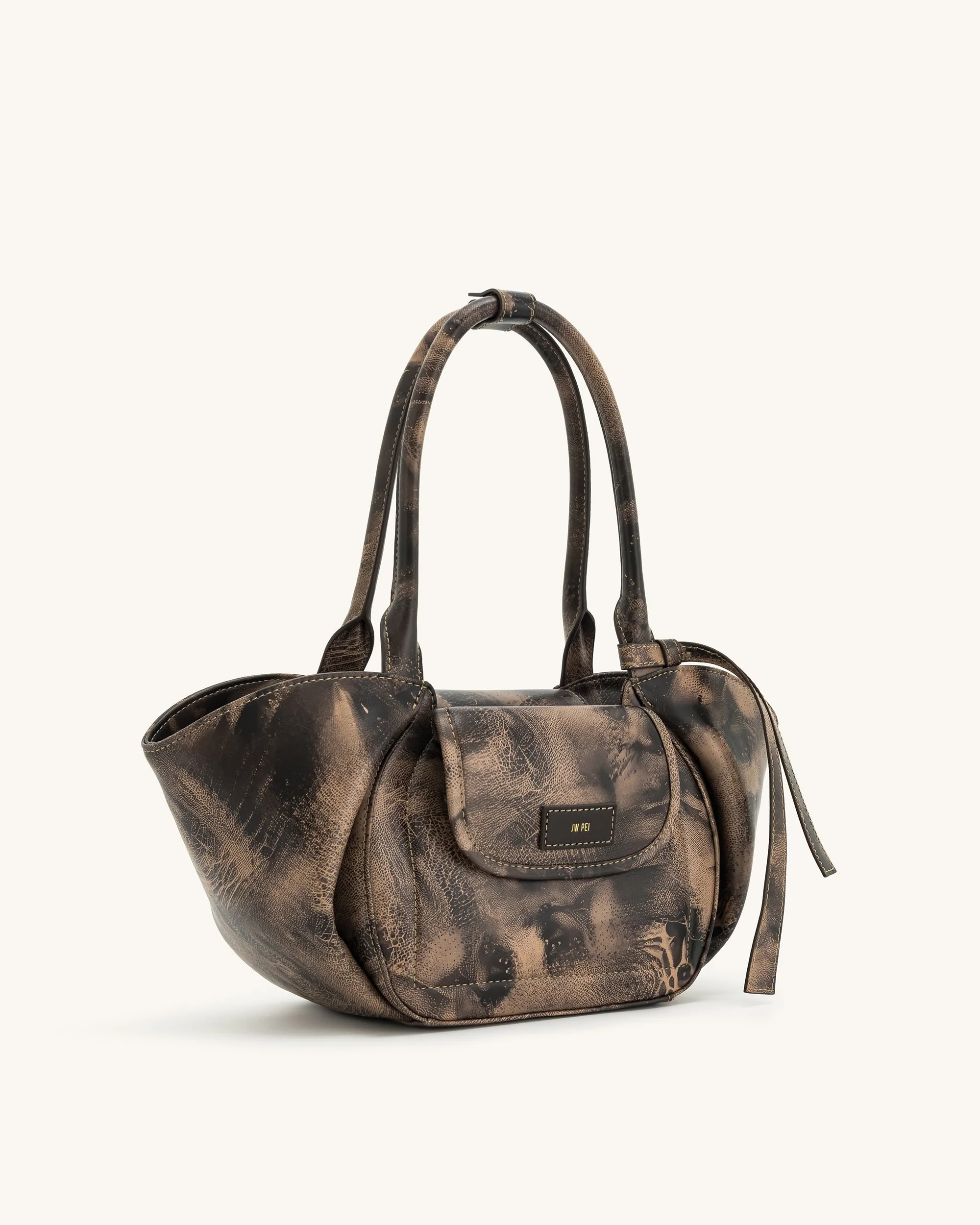 Zoey Pockets Shoulder Bag - Brown - Image 2