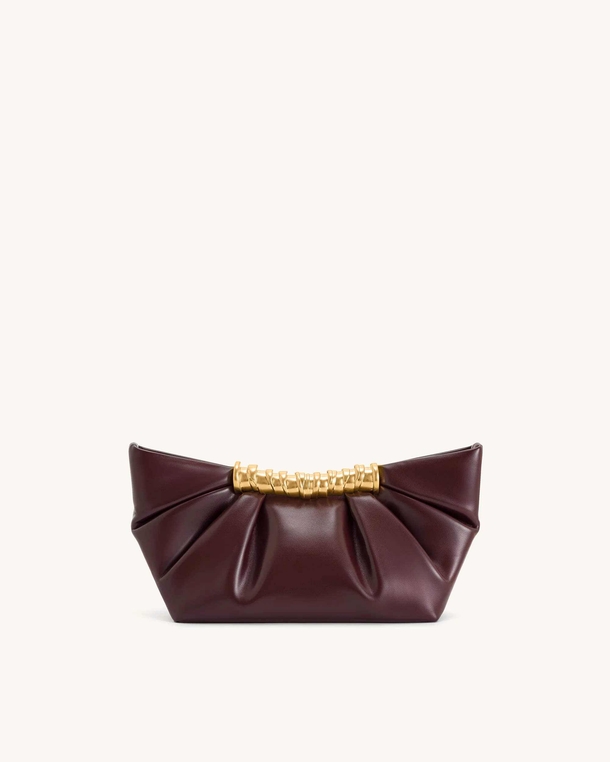 Leia Pleated Clutch - Deep Burgundy - Image 4