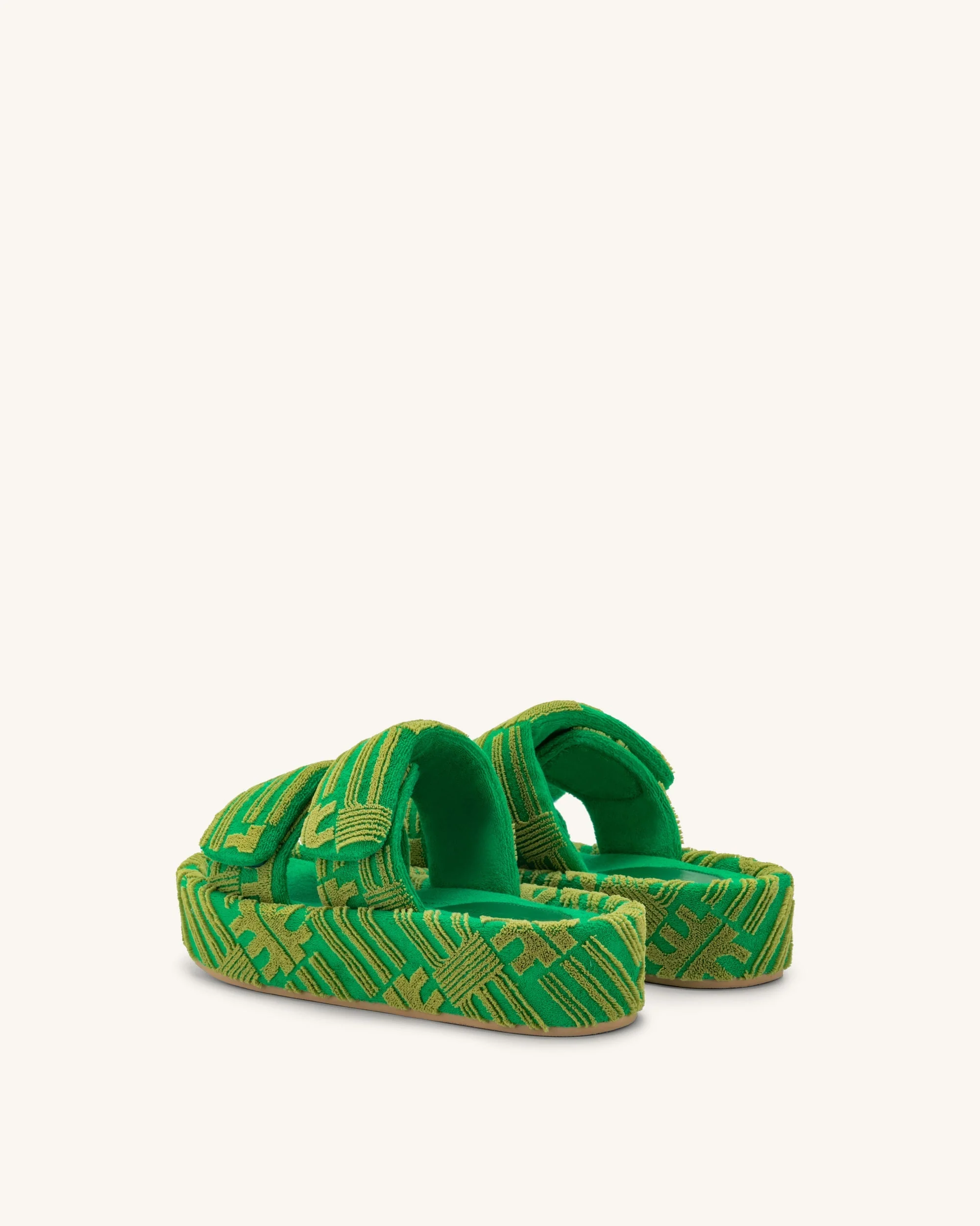 Lexi Terry Slide Sandal - Green - Image 5