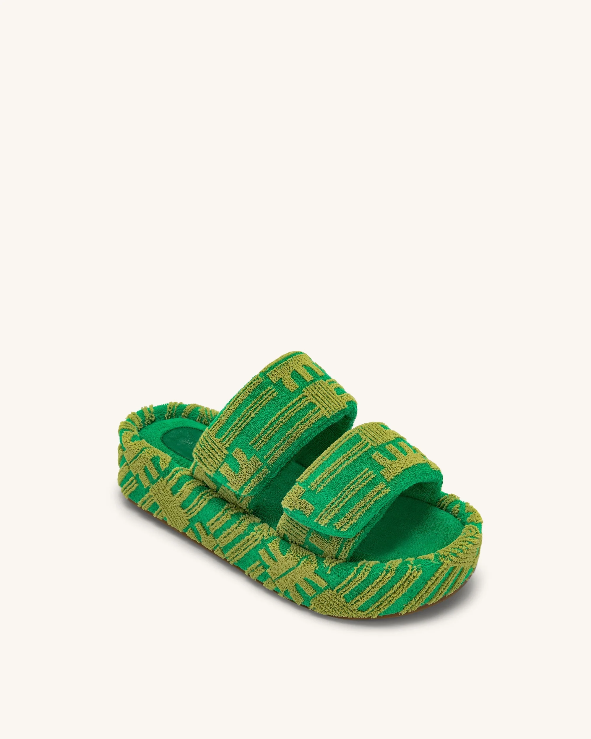 Lexi Terry Slide Sandal - Green - Image 7