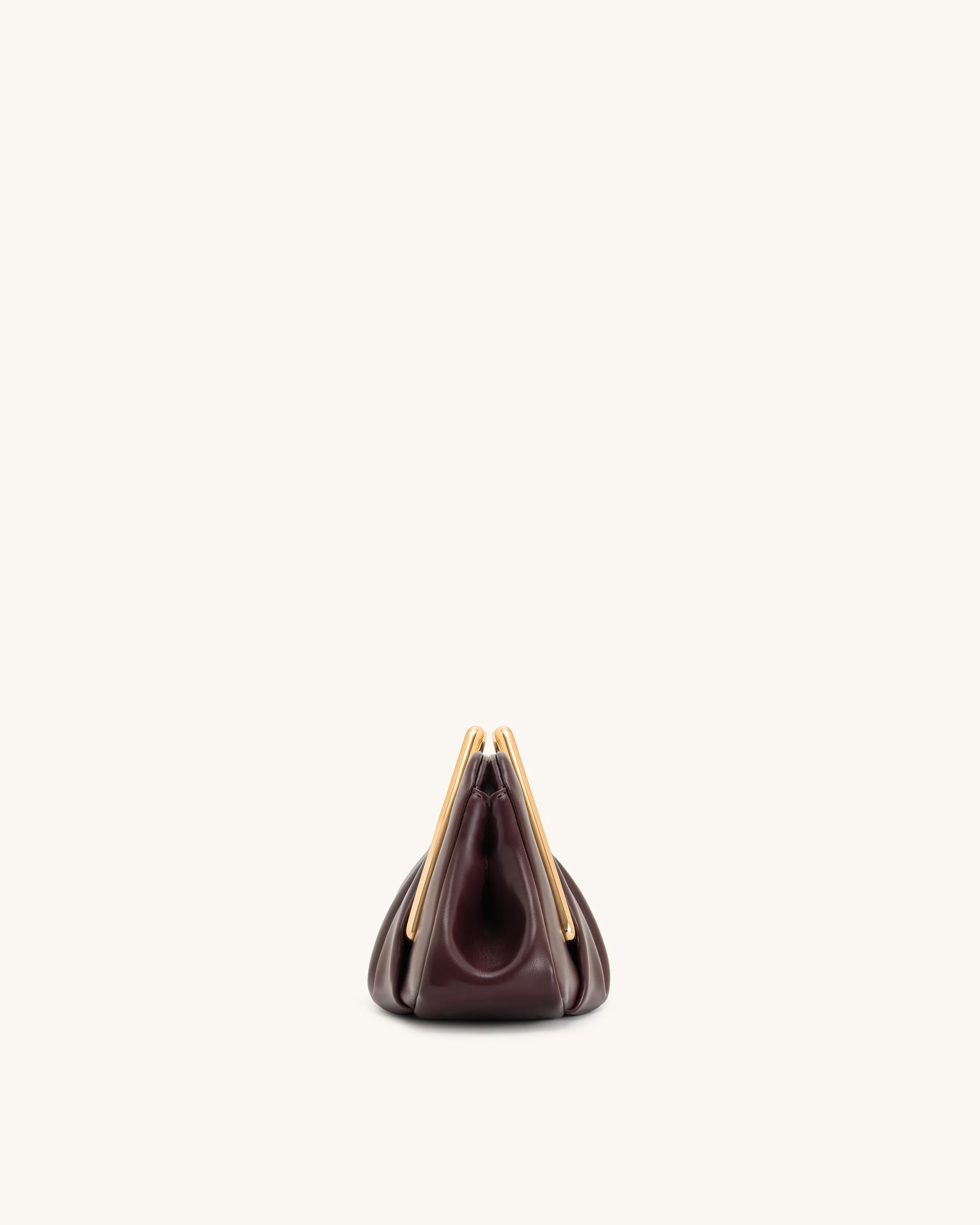 Lila Metal Frame Clutch - Burgundy - Image 3