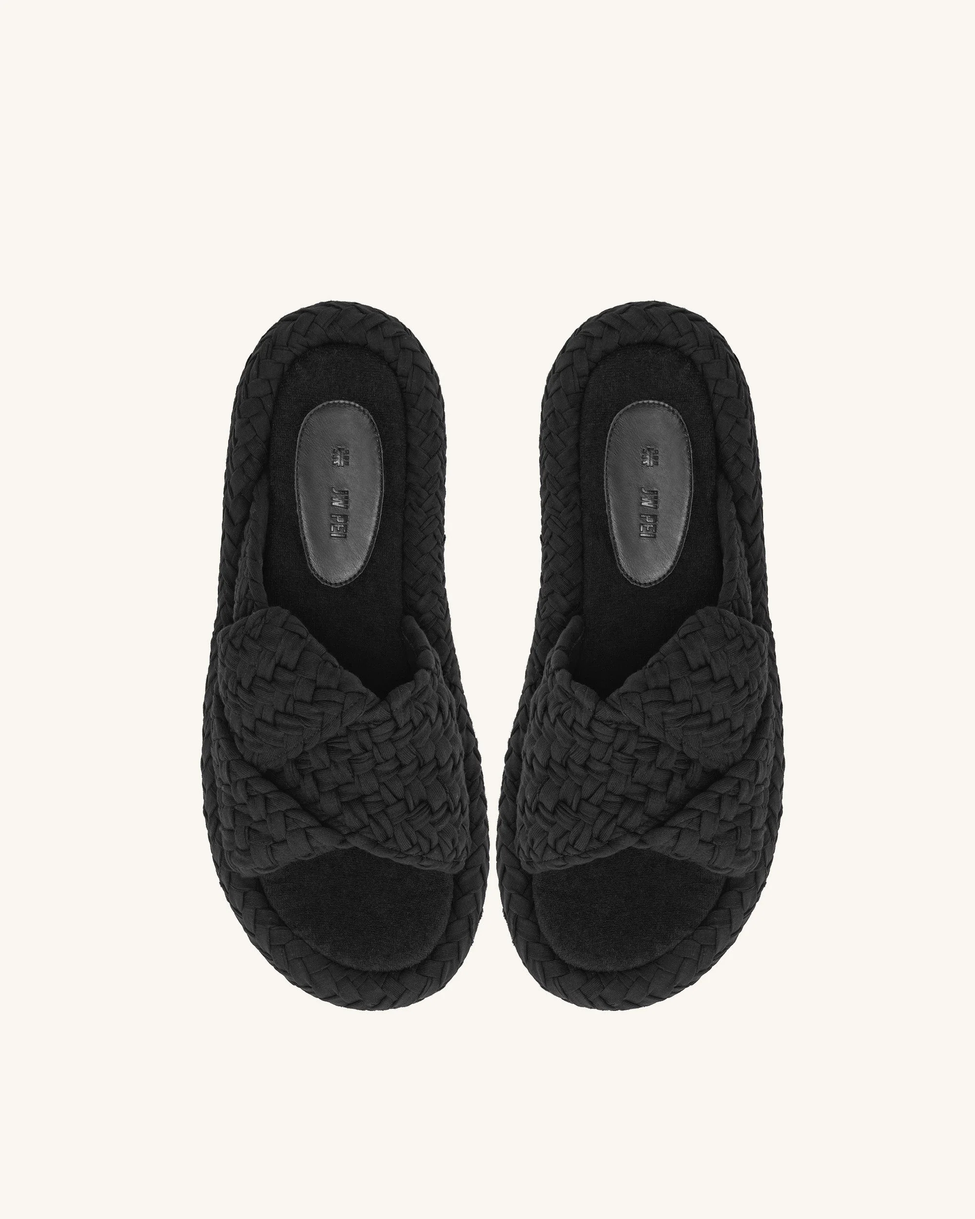 Lilah Woven Platform Sandal - Black - Image 3