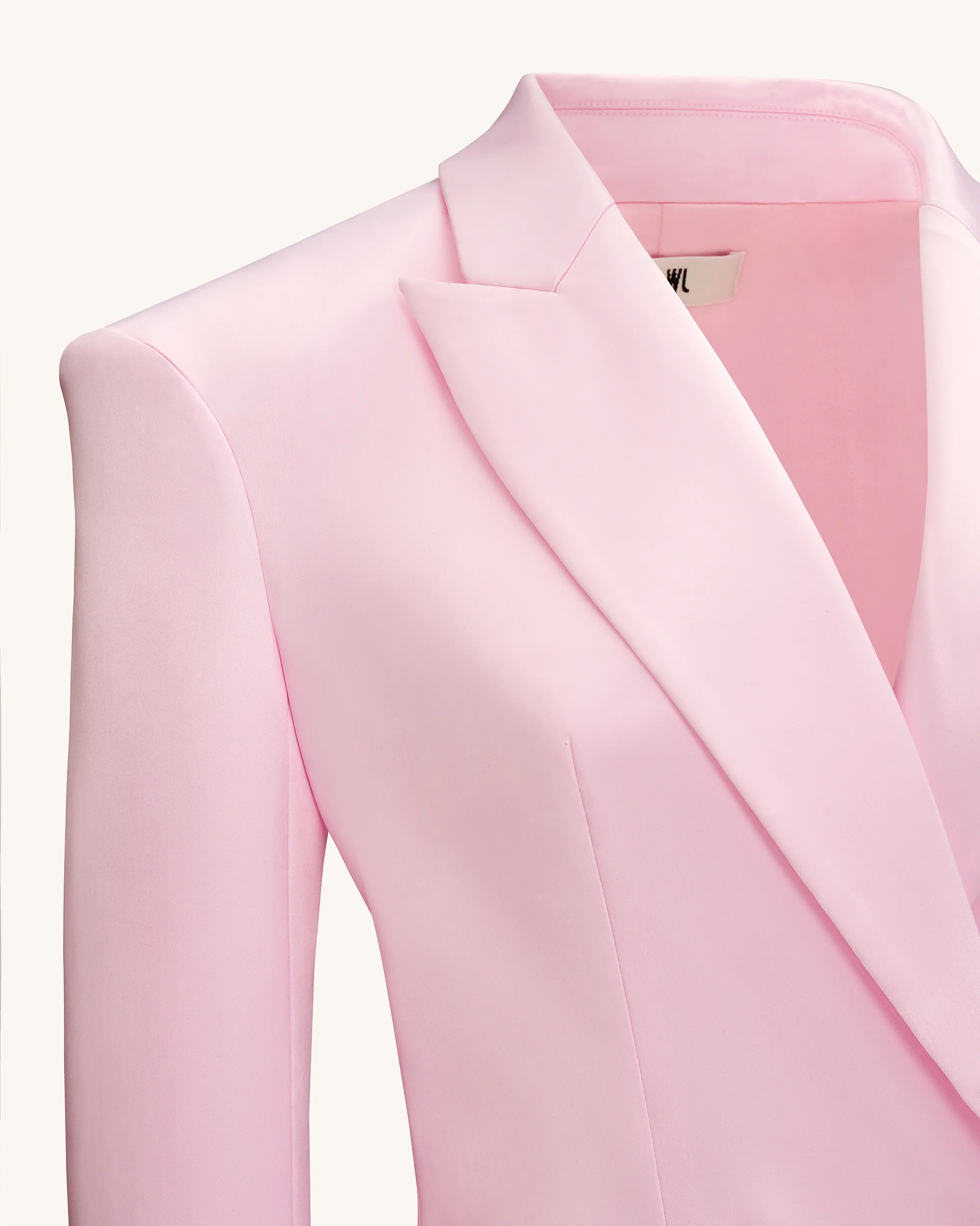 Lily Satin Double-Breasted Blazer Suit - Pink - Image 6