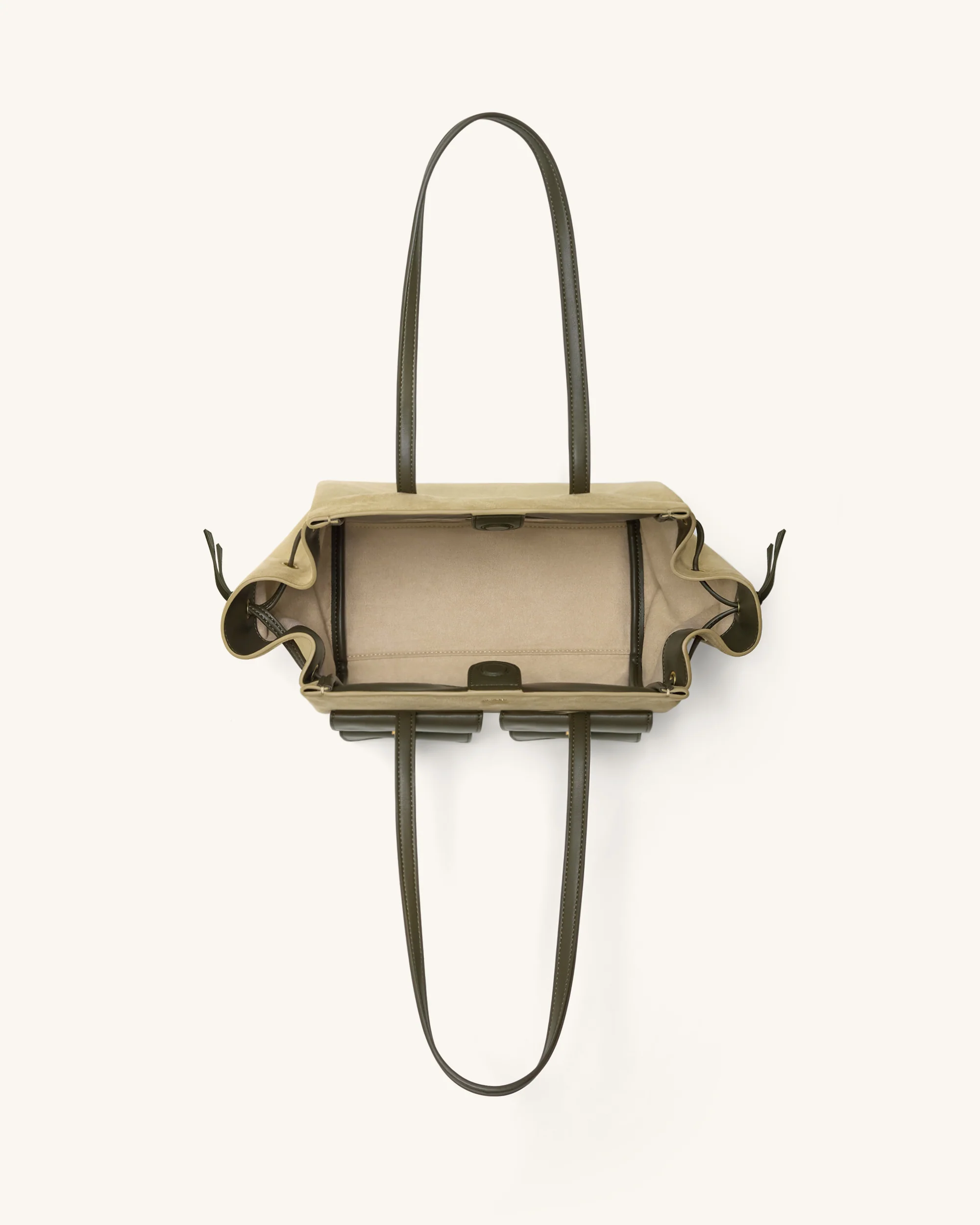 Linda Faux Suede Tote Bag - Green - Image 4
