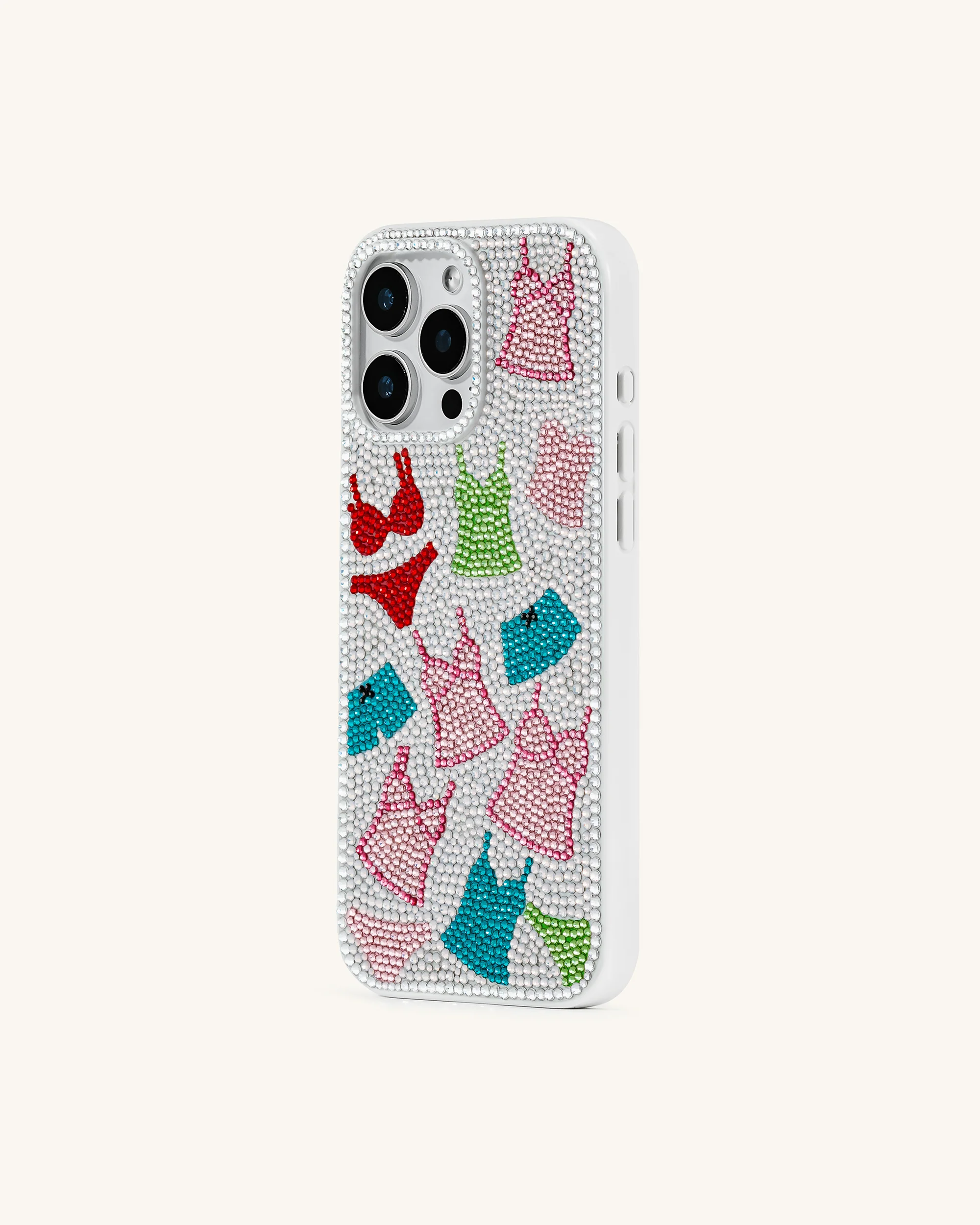 Lingerie Pattern Artificial Crystal Phone Case – Multicolor - Image 2
