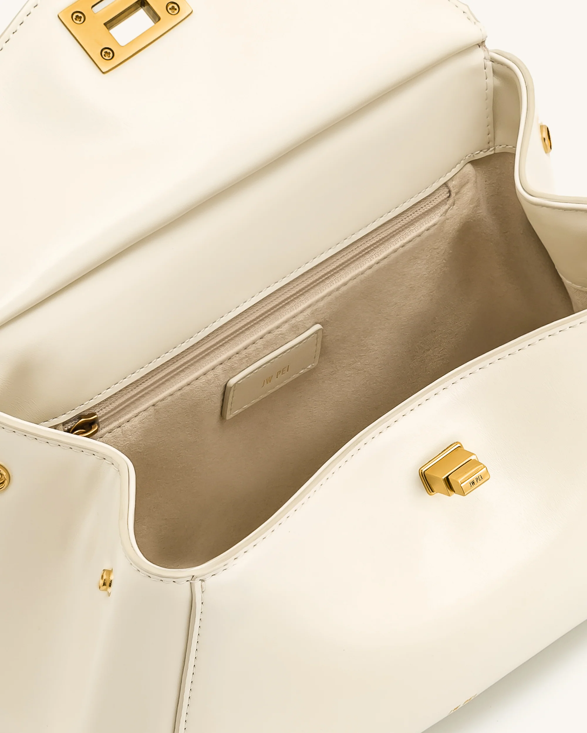 Lucia Classic Top Handbag - White - Image 4