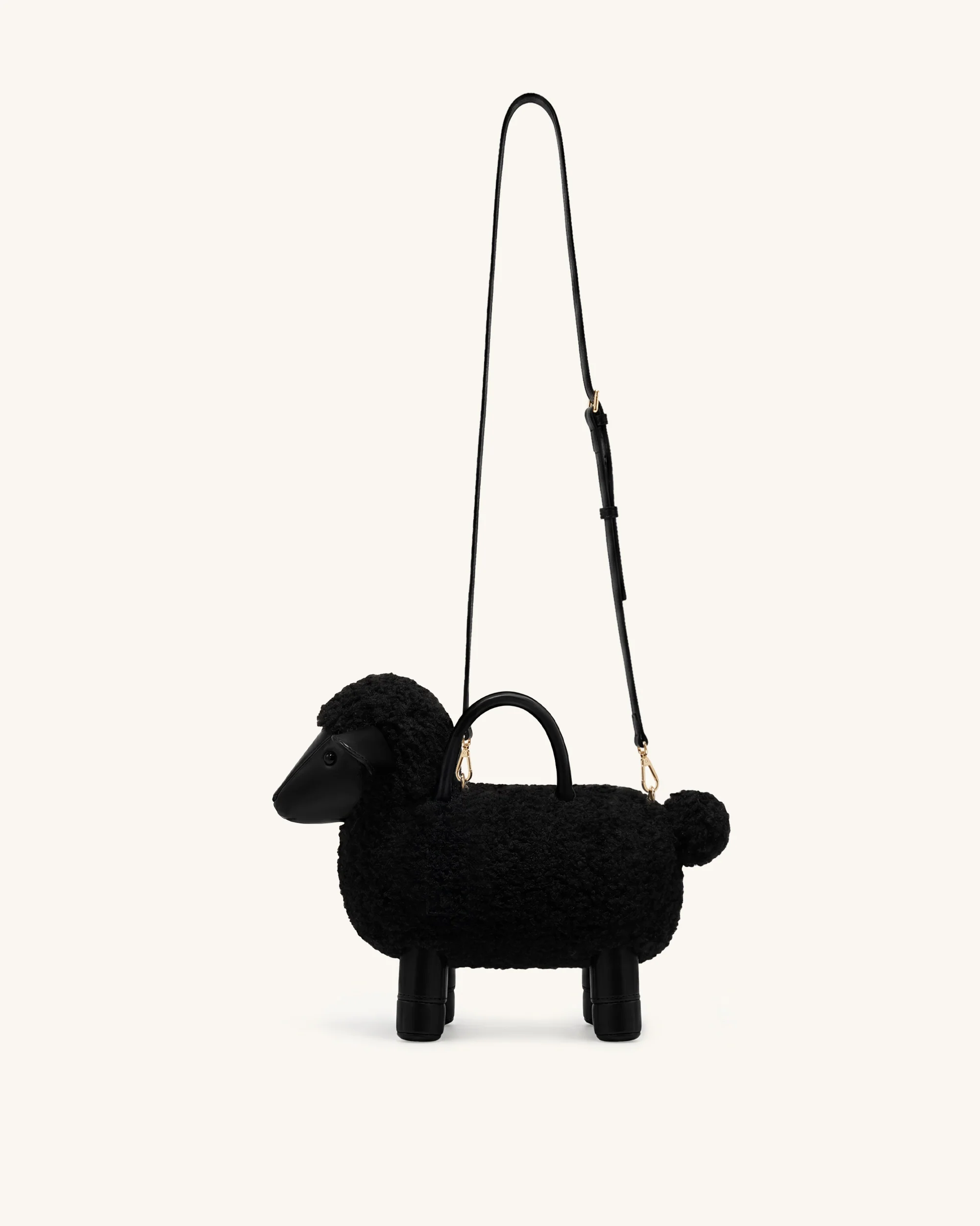 Luna Sheep Top Handle Bag - Black - Image 2