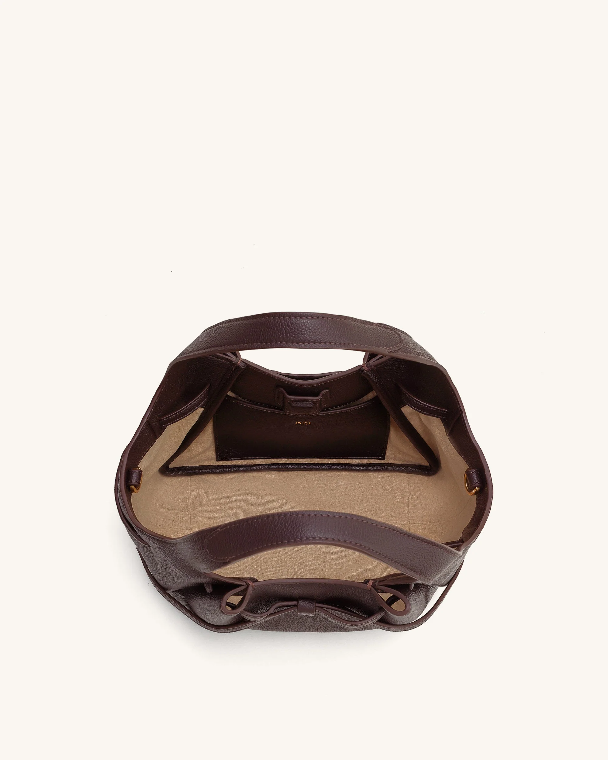 Mabel Soft Bow Tote Bag - Dark Brown - Image 5