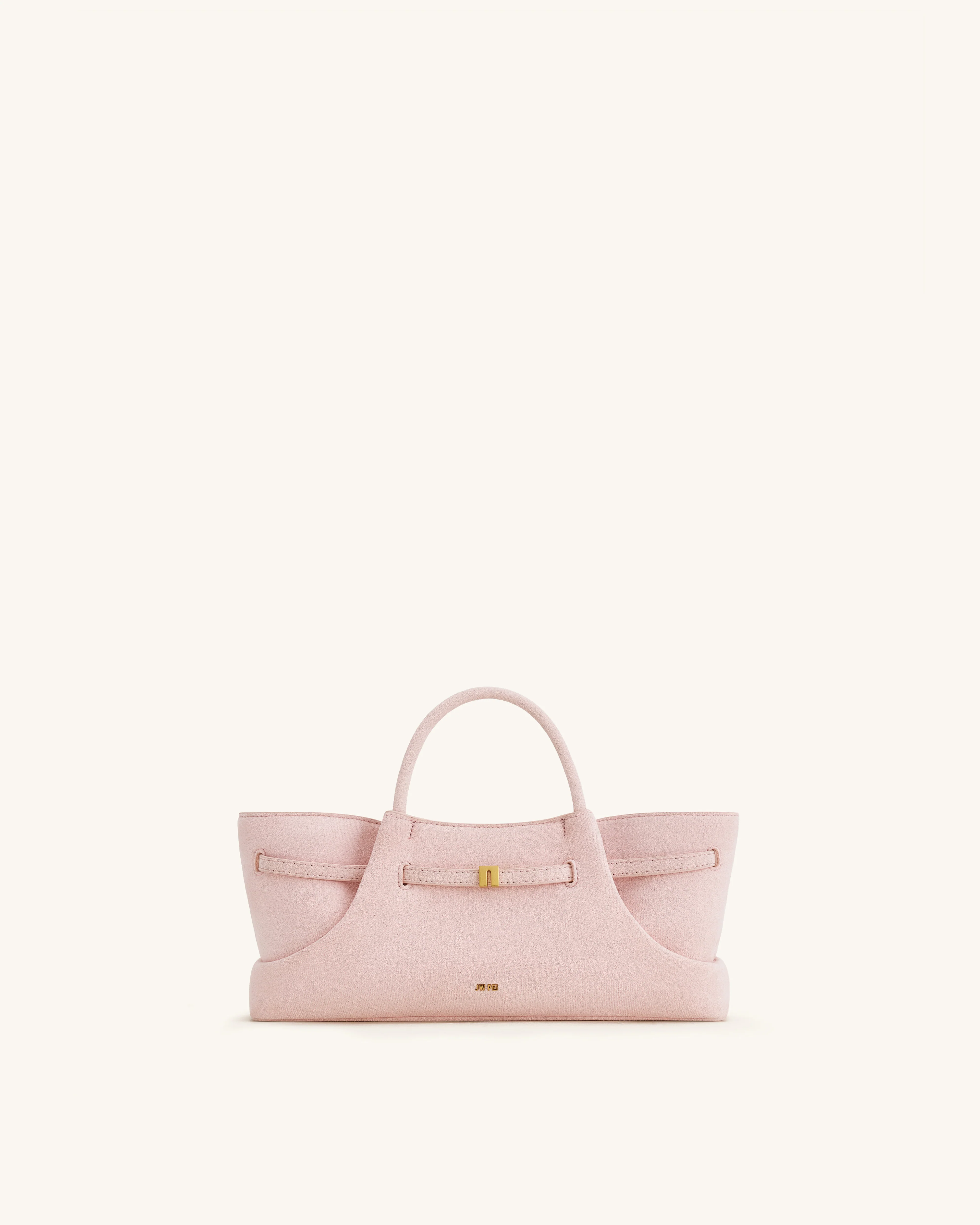 Maeve Dachshund Metal Charm Faux Suede Tote Bag - Pink - Image 3