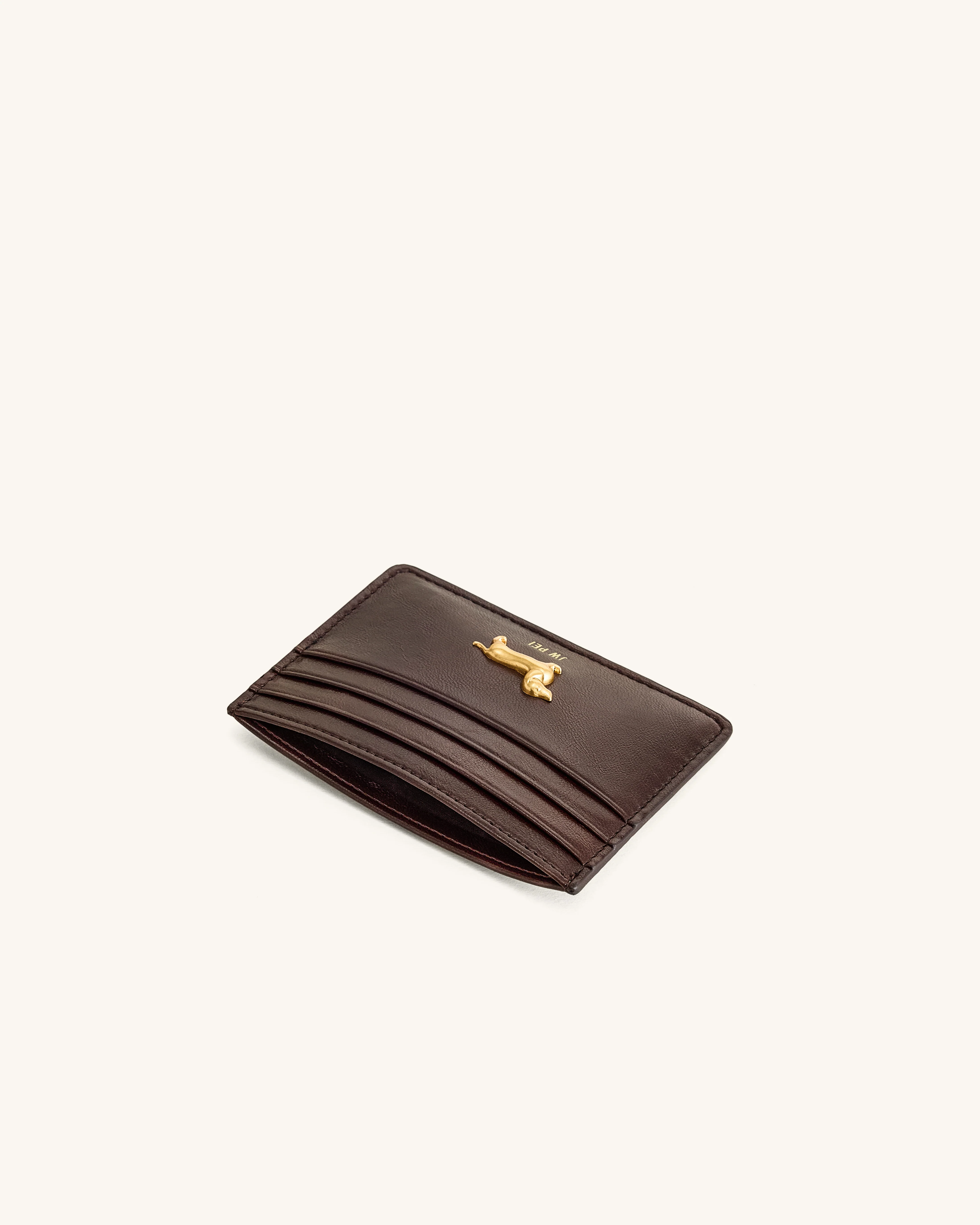 Maeve Dachshund Metal Emblem Card Holder - Chocolate - Image 3