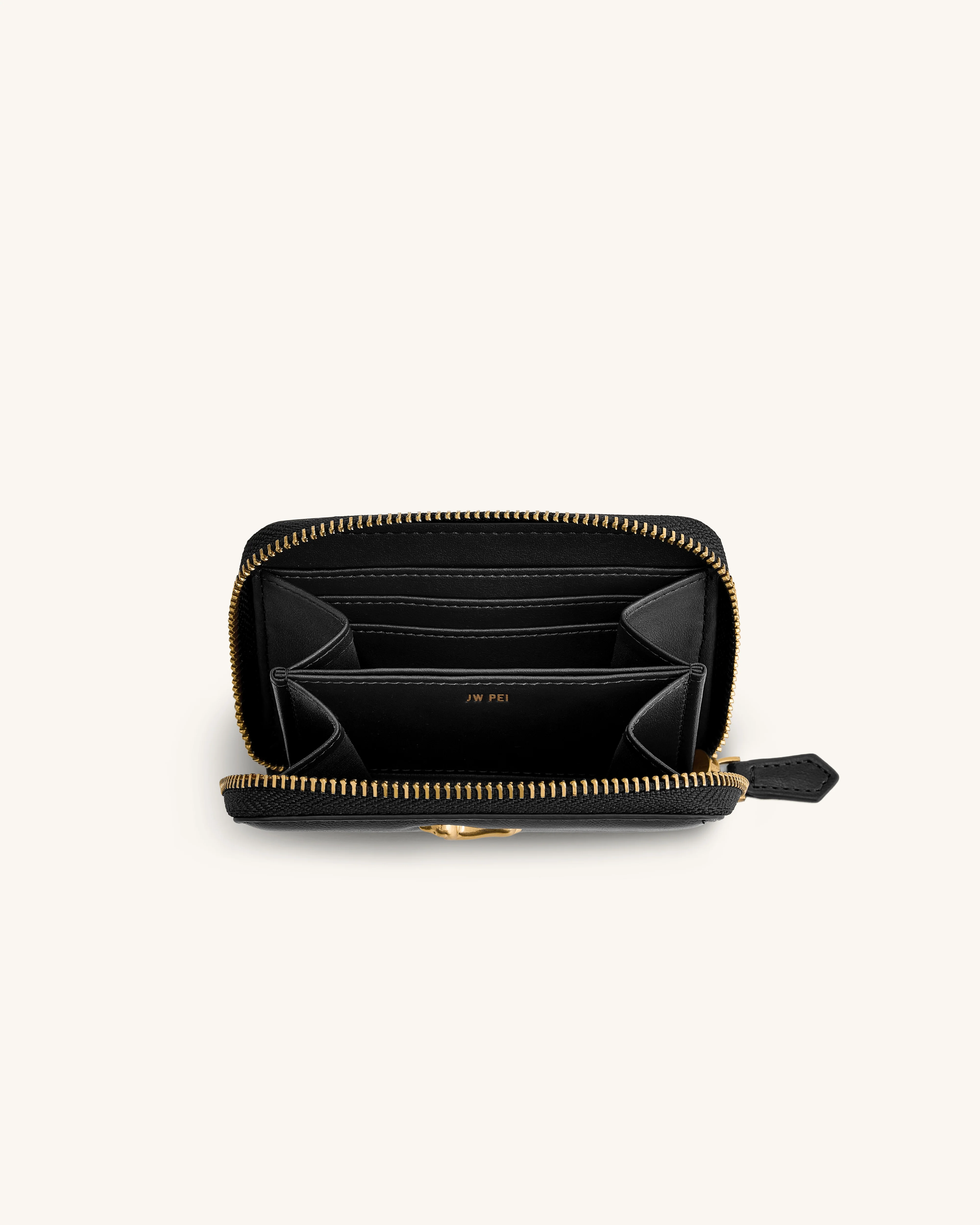 Maeve Dachshund Metal Emblem Zip Wallet - Black - Image 3