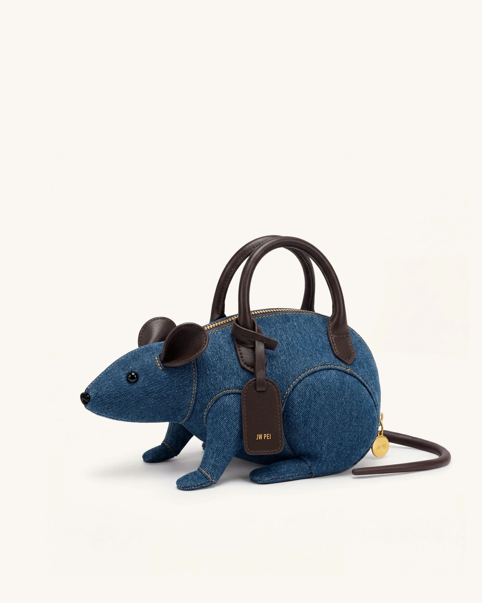 Mia Mouse Top Handle Bag - Blue Denim - Image 2