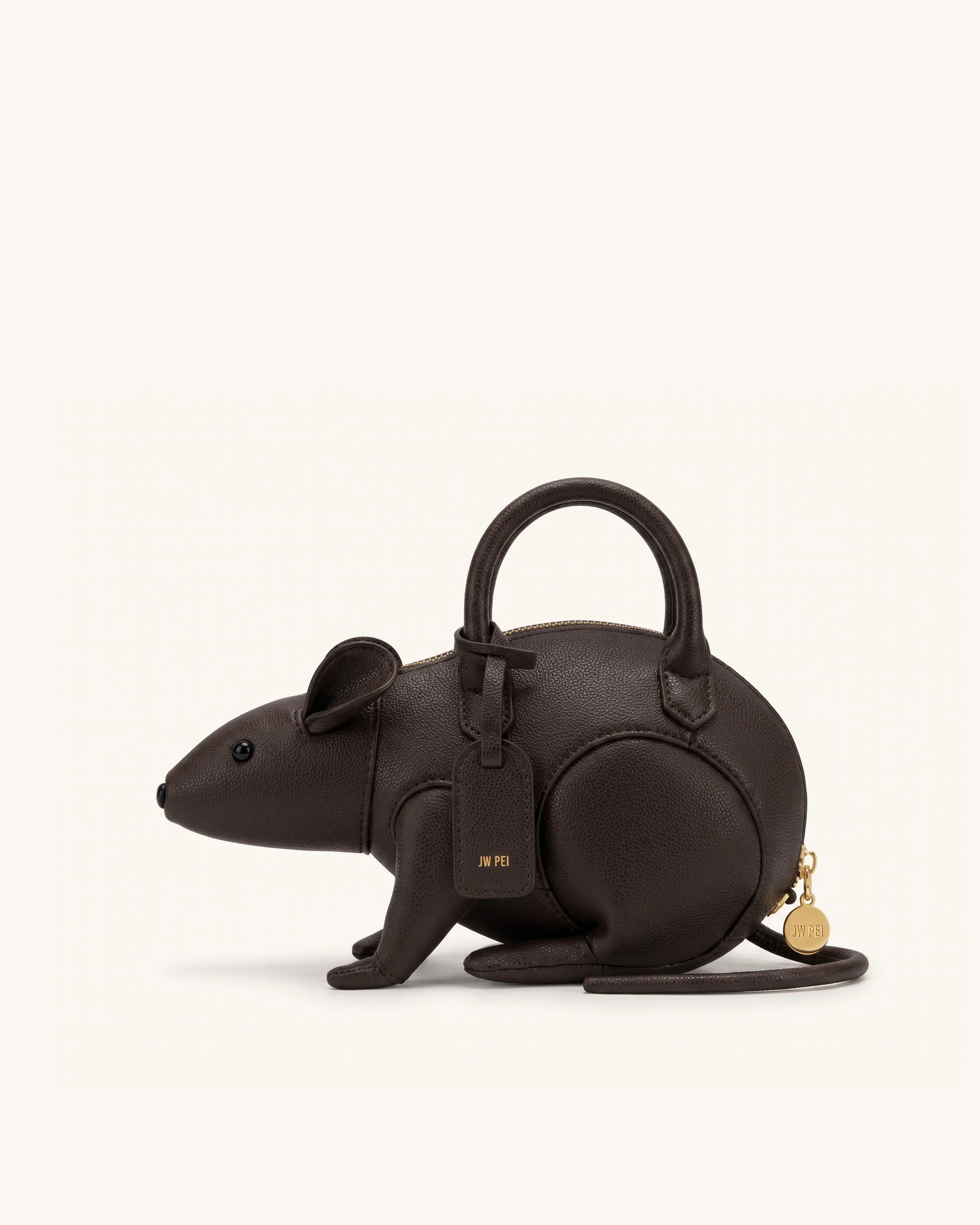 Mia Mouse Top Handle Bag - Dark Brown