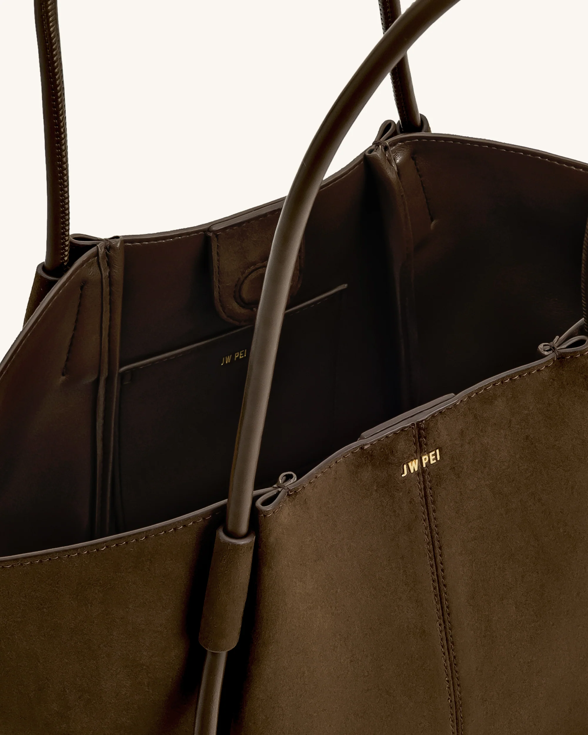 Nala Wide Tote Bag - Mocha Brown - Image 4