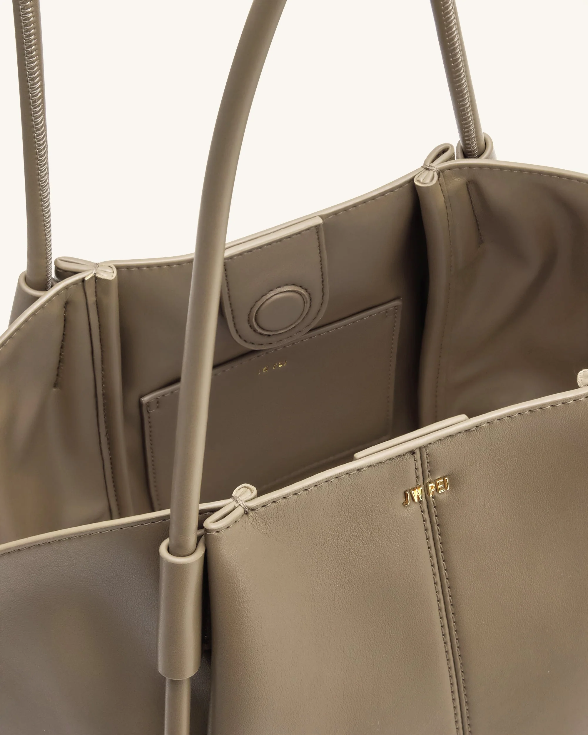 Nala Wide Tote Bag - Taupe - Image 5