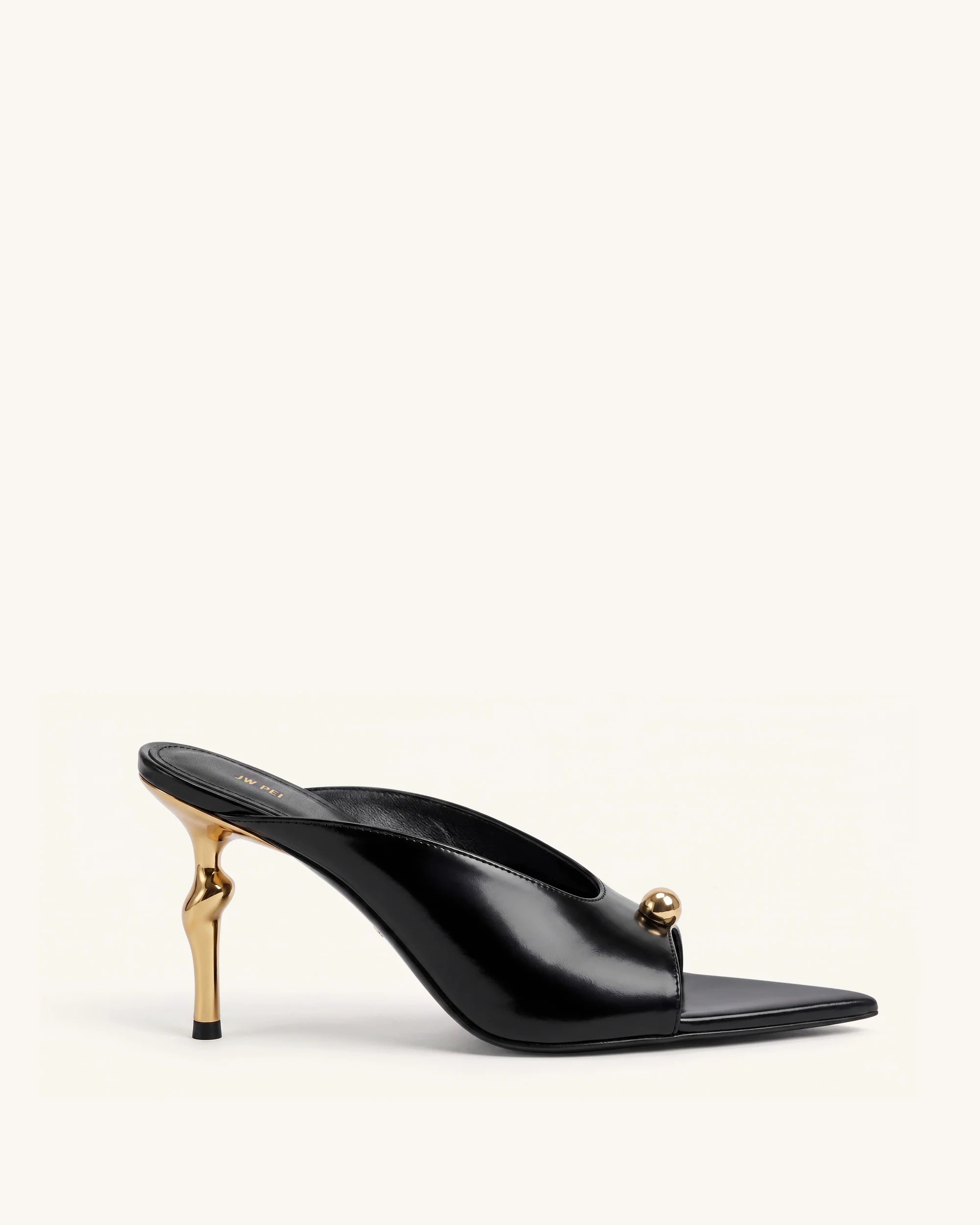 Noemi Pointed-Toe Mule Heels - Black