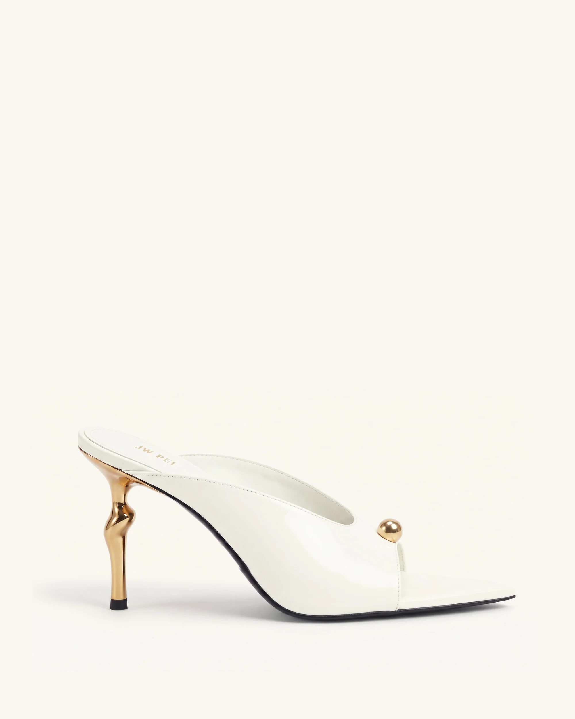 Noemi Pointed-Toe Mule Heels - White