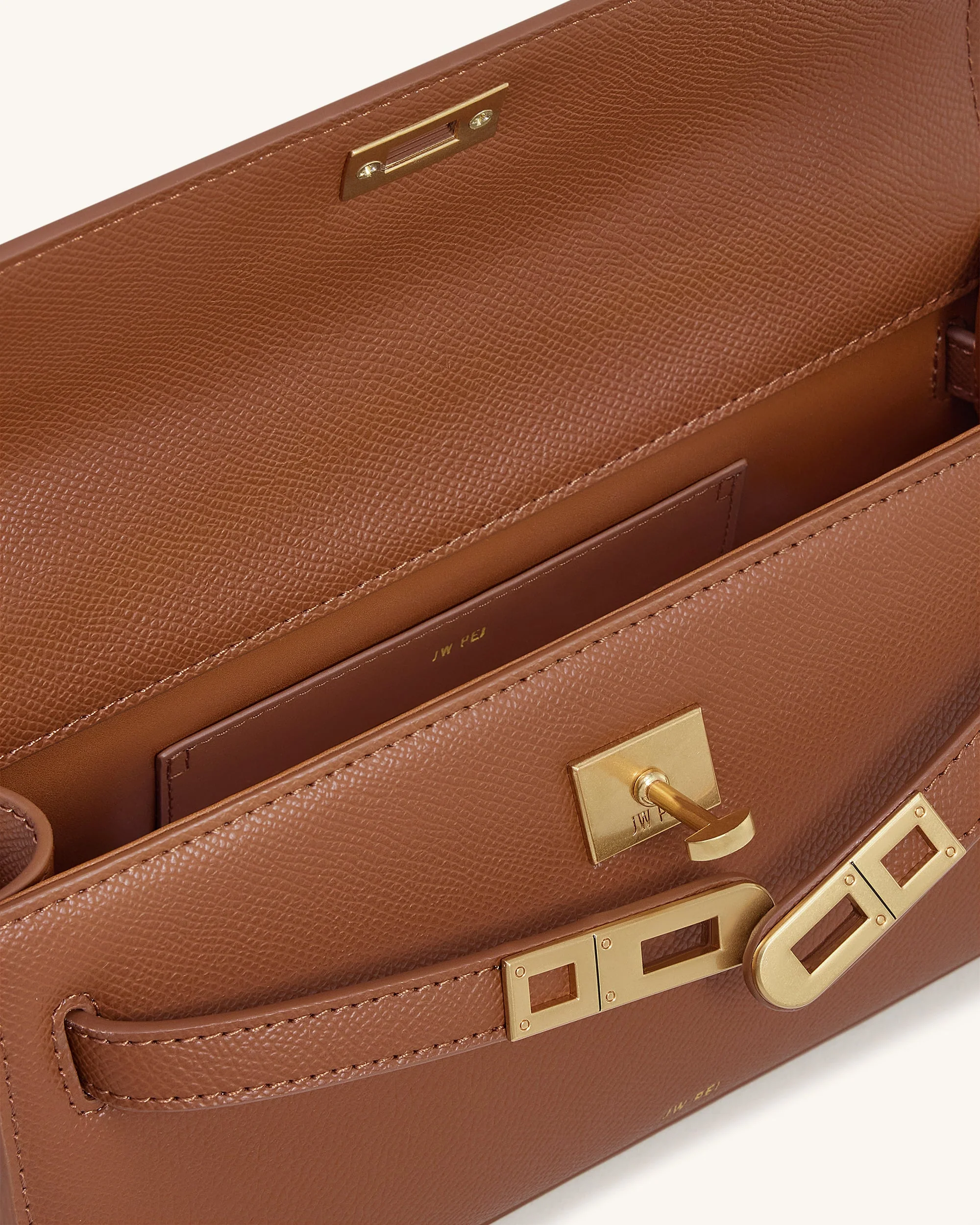 Noor Top Handle Bag - Brown - Image 5