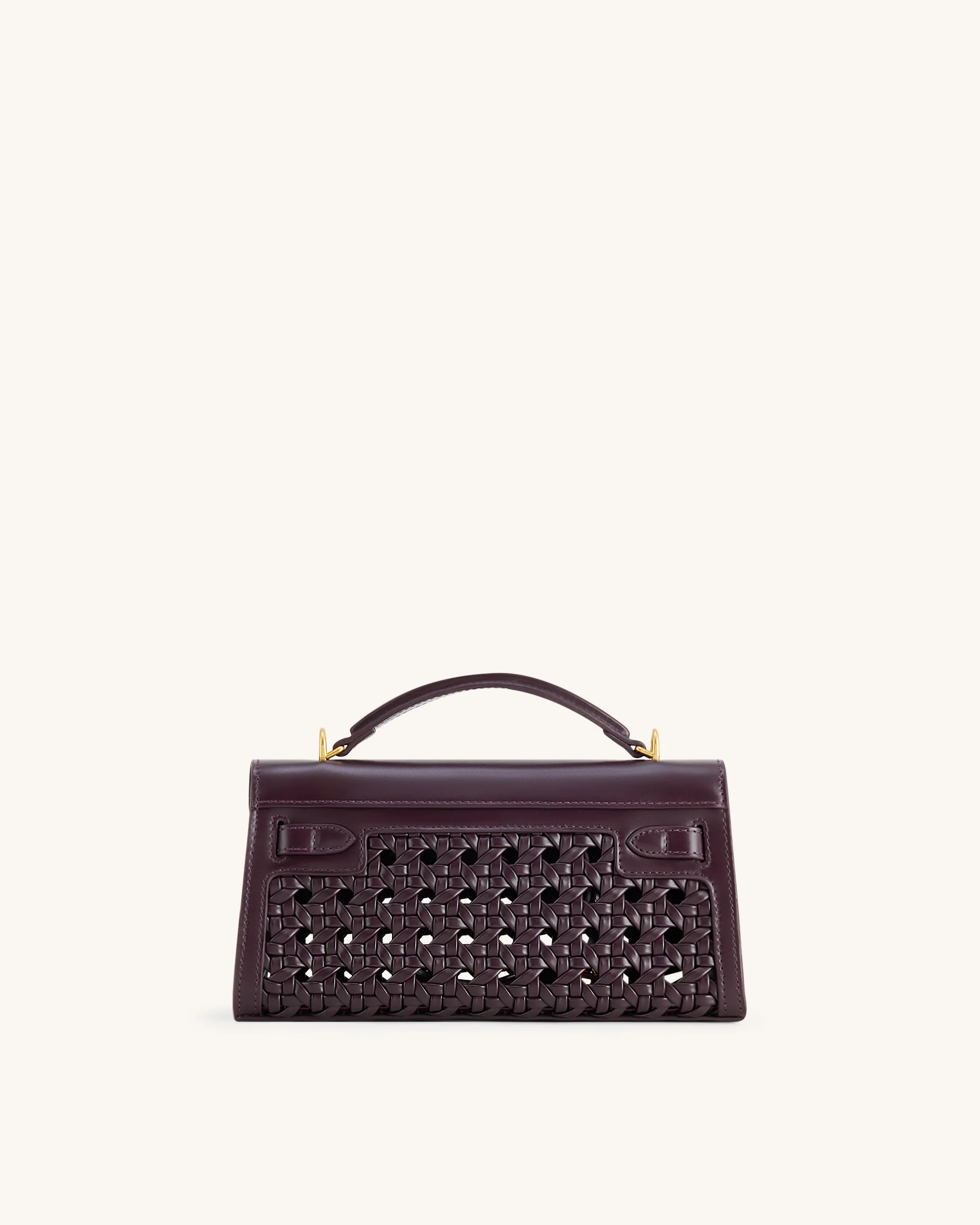 Noor Top Handle Bag - Dark Red - Image 3
