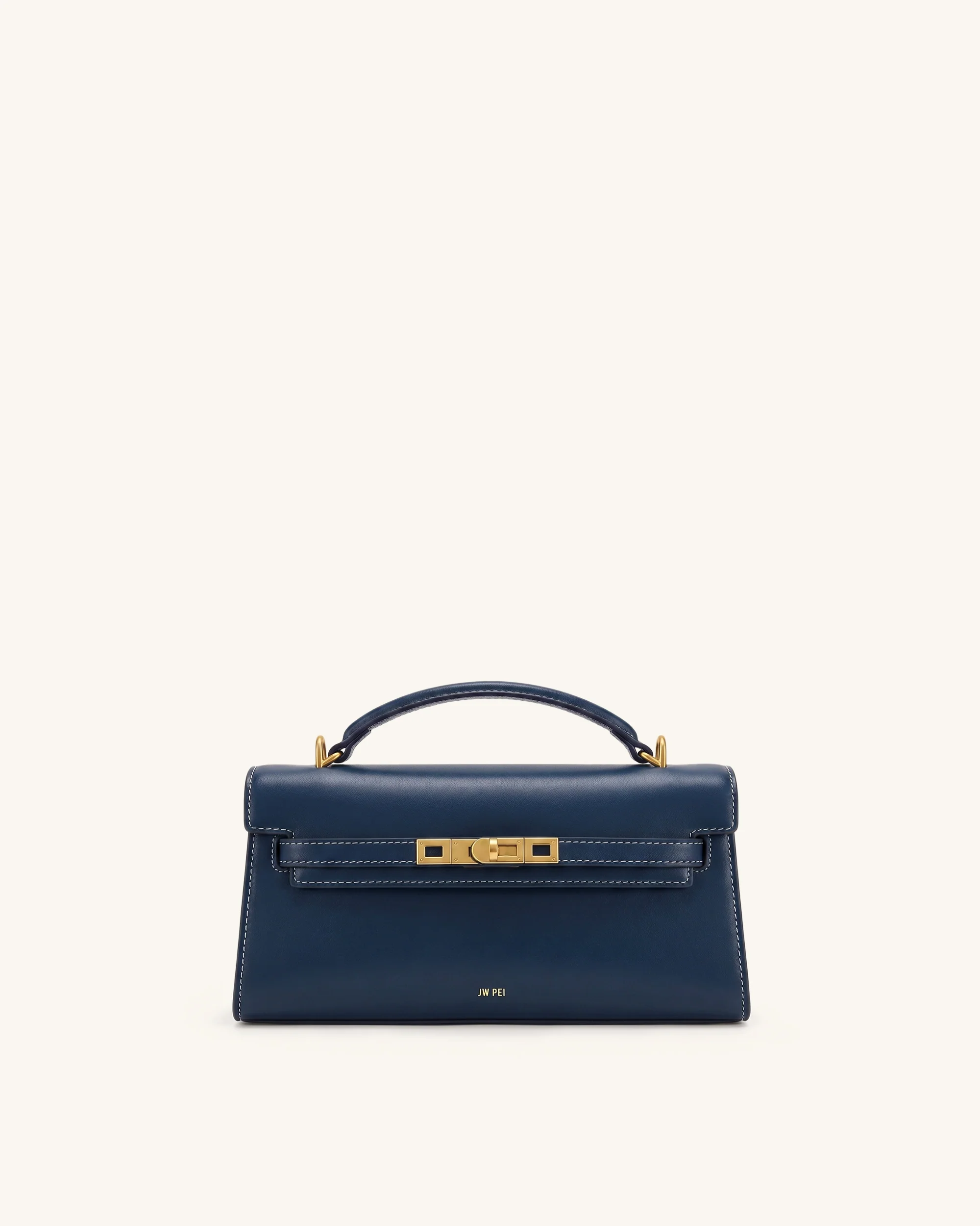 Noor Top Handle Bag - Navy Blue