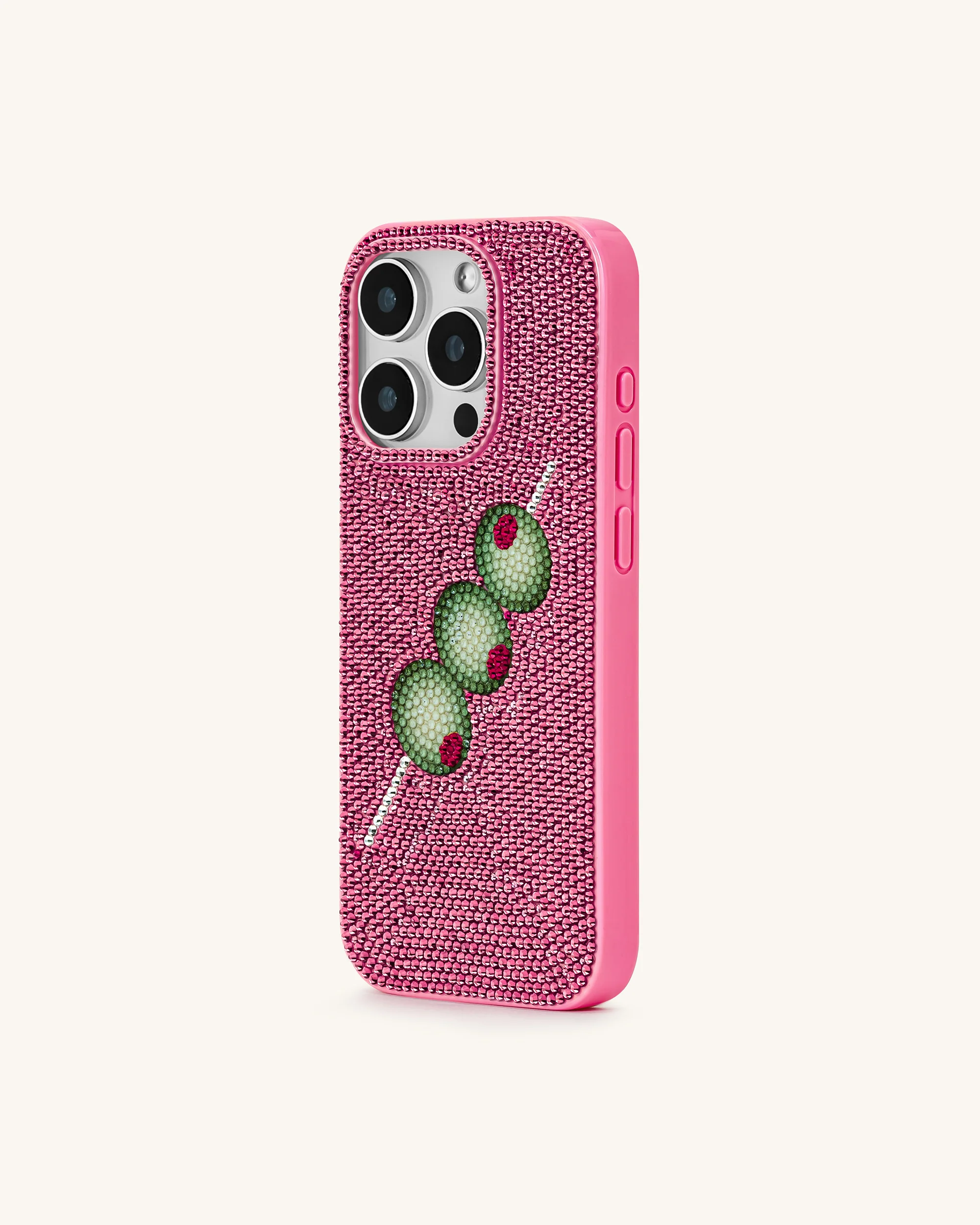 Olive Skewer Rhinestone Phone Case – Pink - Image 2