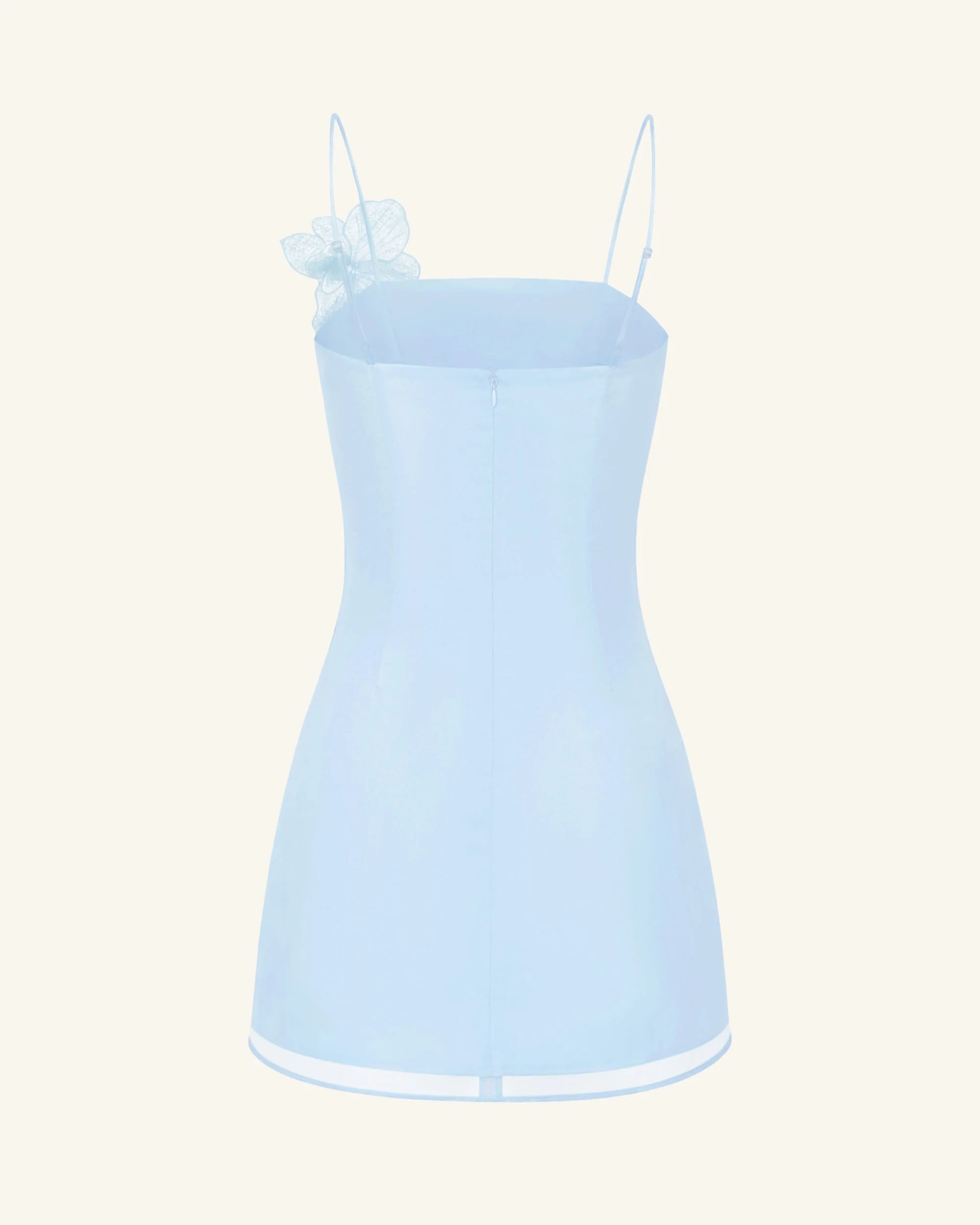 Orchid Appliqué Mini Dress - Blue - Image 4