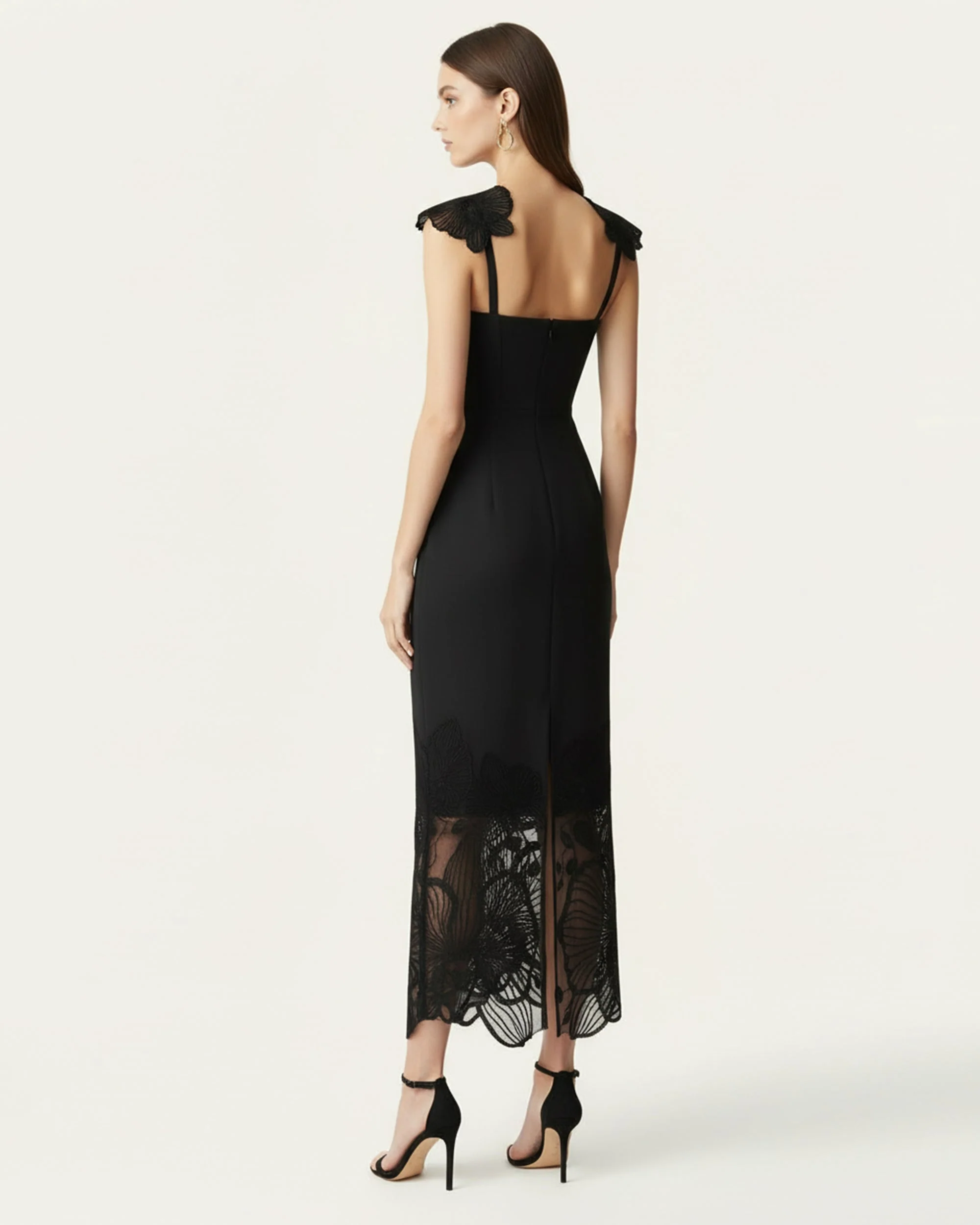 Orchid Embroidered Corset Dress - Black - Image 2