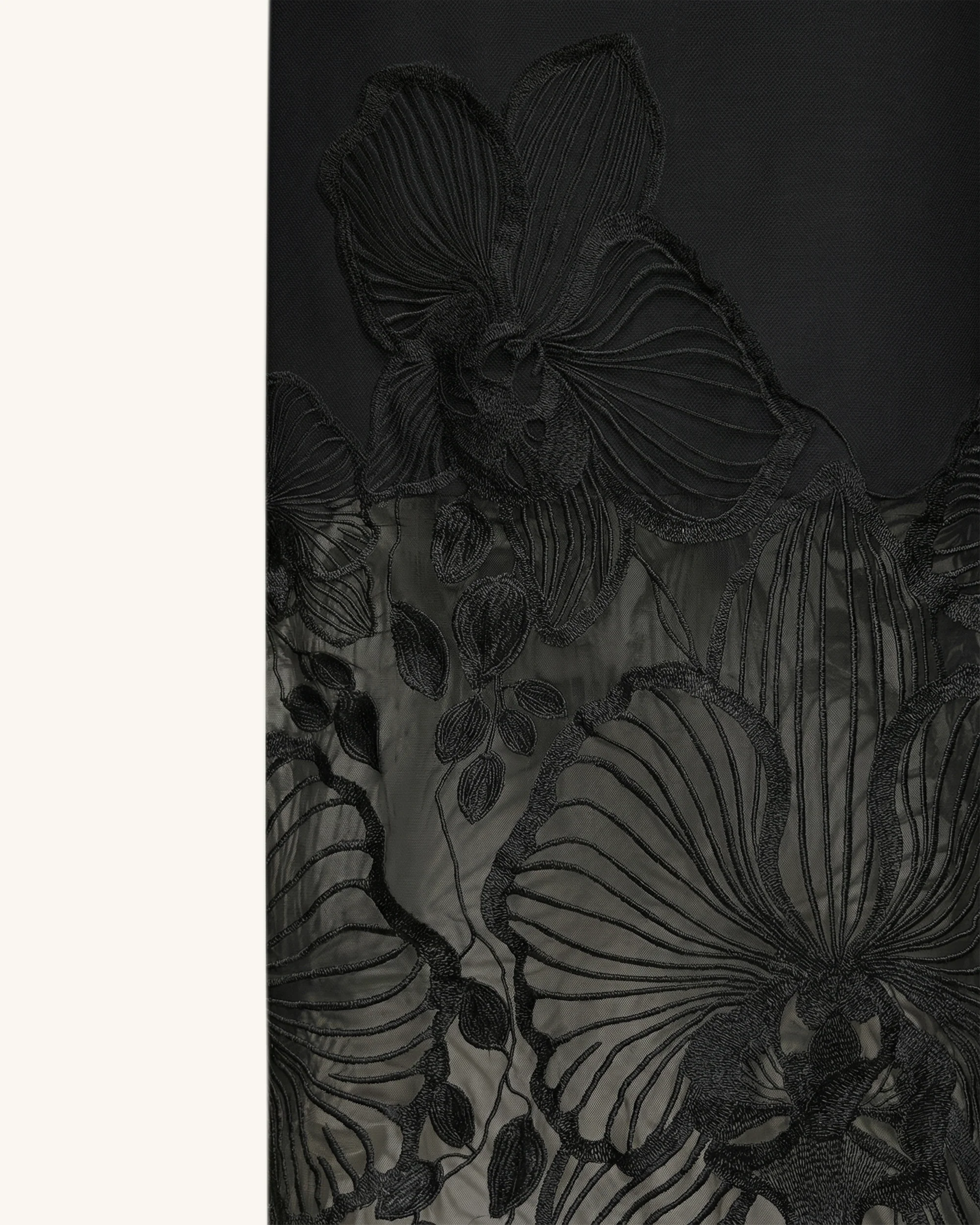 Orchid Embroidered Corset Dress - Black - Image 6