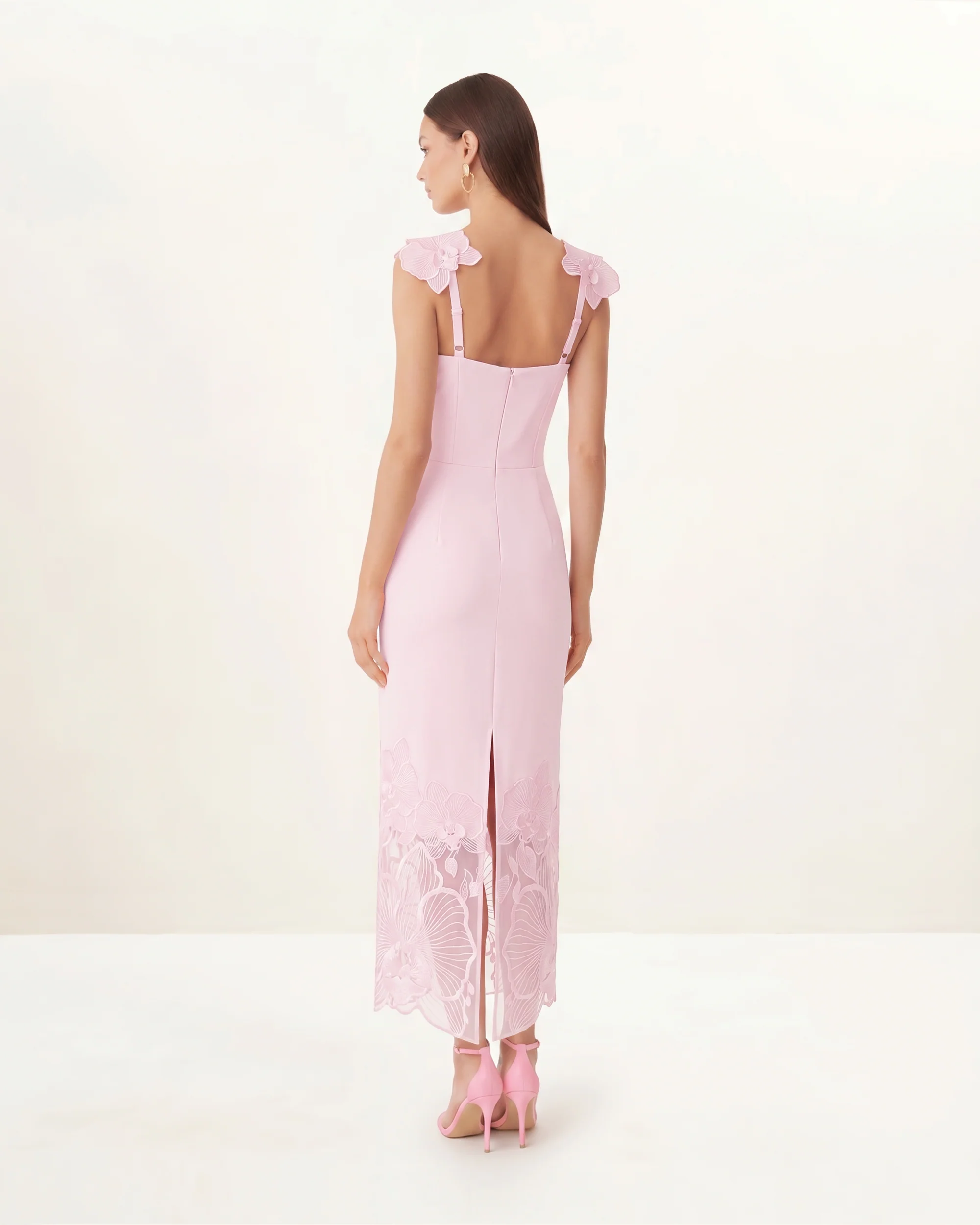 Orchid Embroidered Corset Dress - Dusty Rose - Image 2