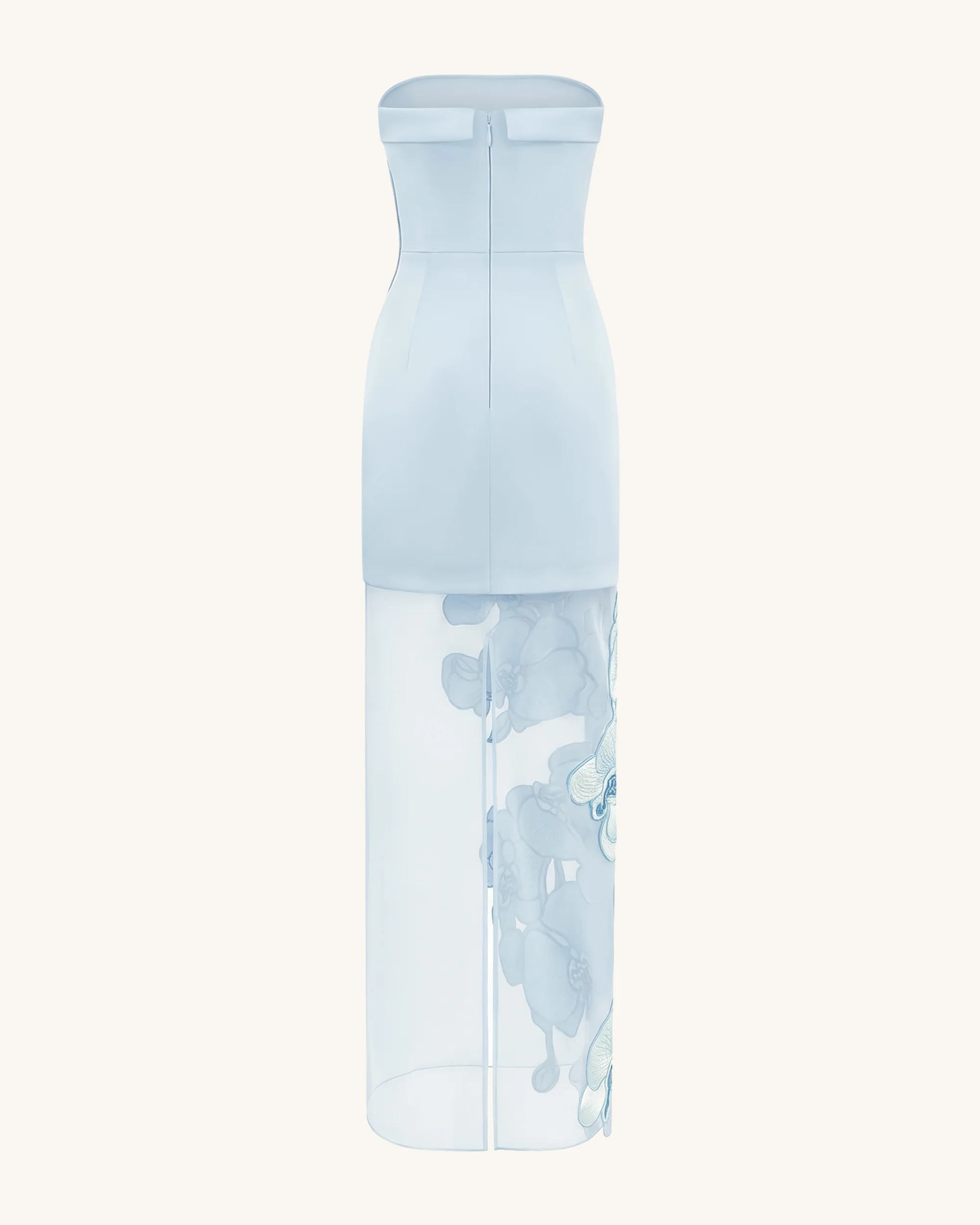 Orchid Embroidered Dress - Light Blue - Image 5