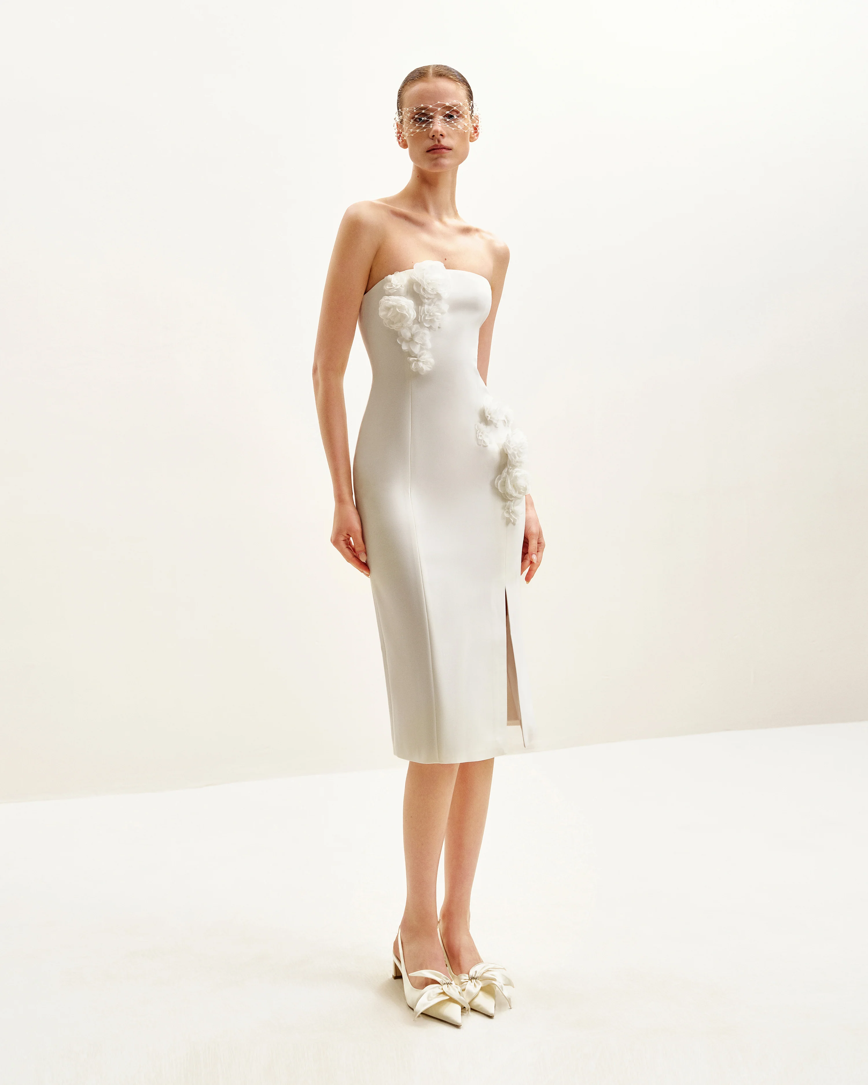 Petal Perfection Cocktail Dress - White - Image 2