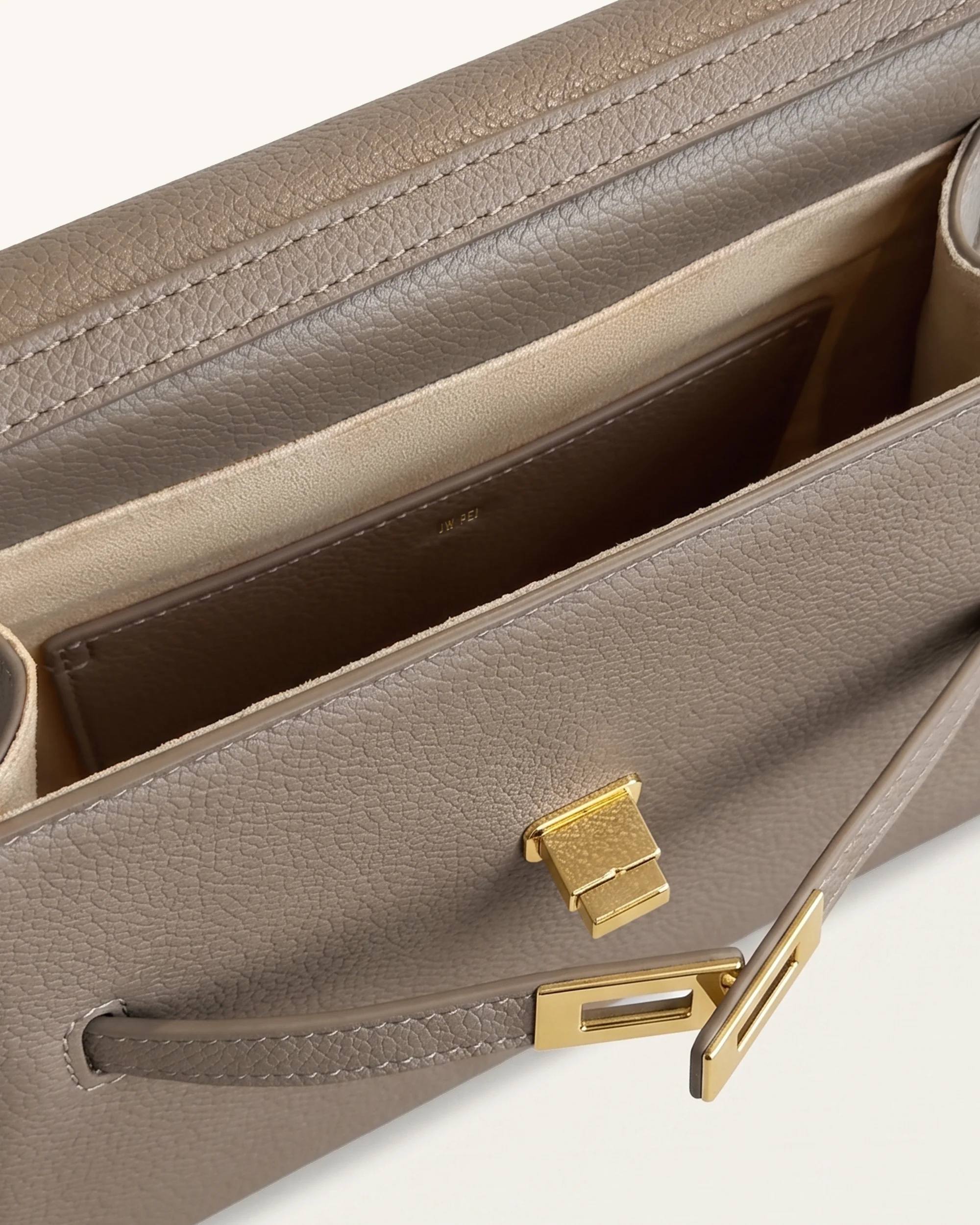 Piper Pebbled Crossbody Bag - Taupe - Image 4