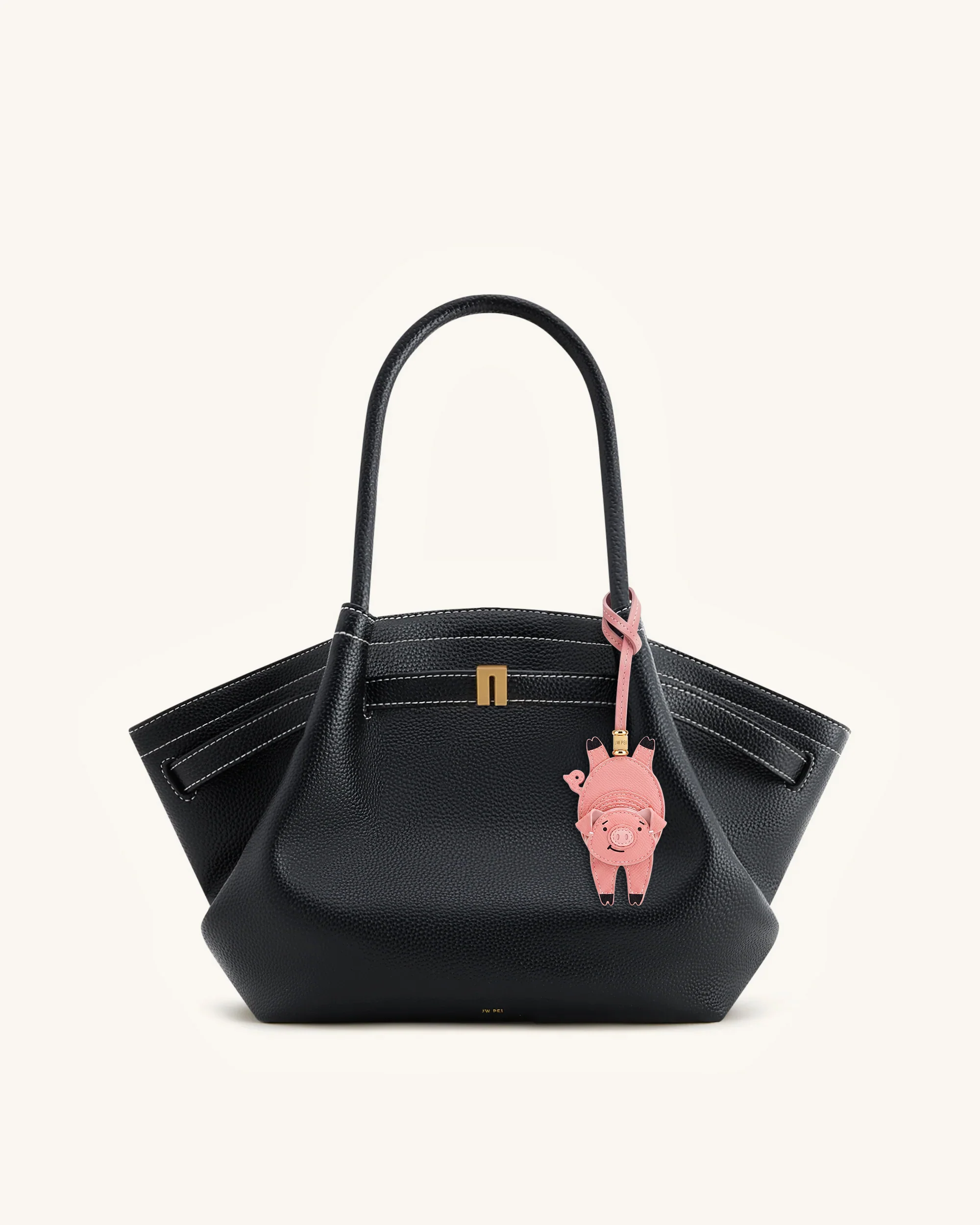 Playful Pig Bag Charm - Pink - Image 3
