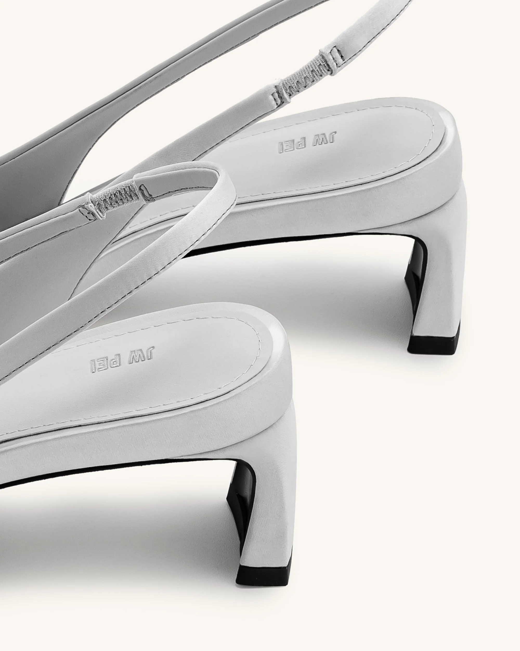 Queena Floral Appliques Slingback Pumps - Silver - Image 7
