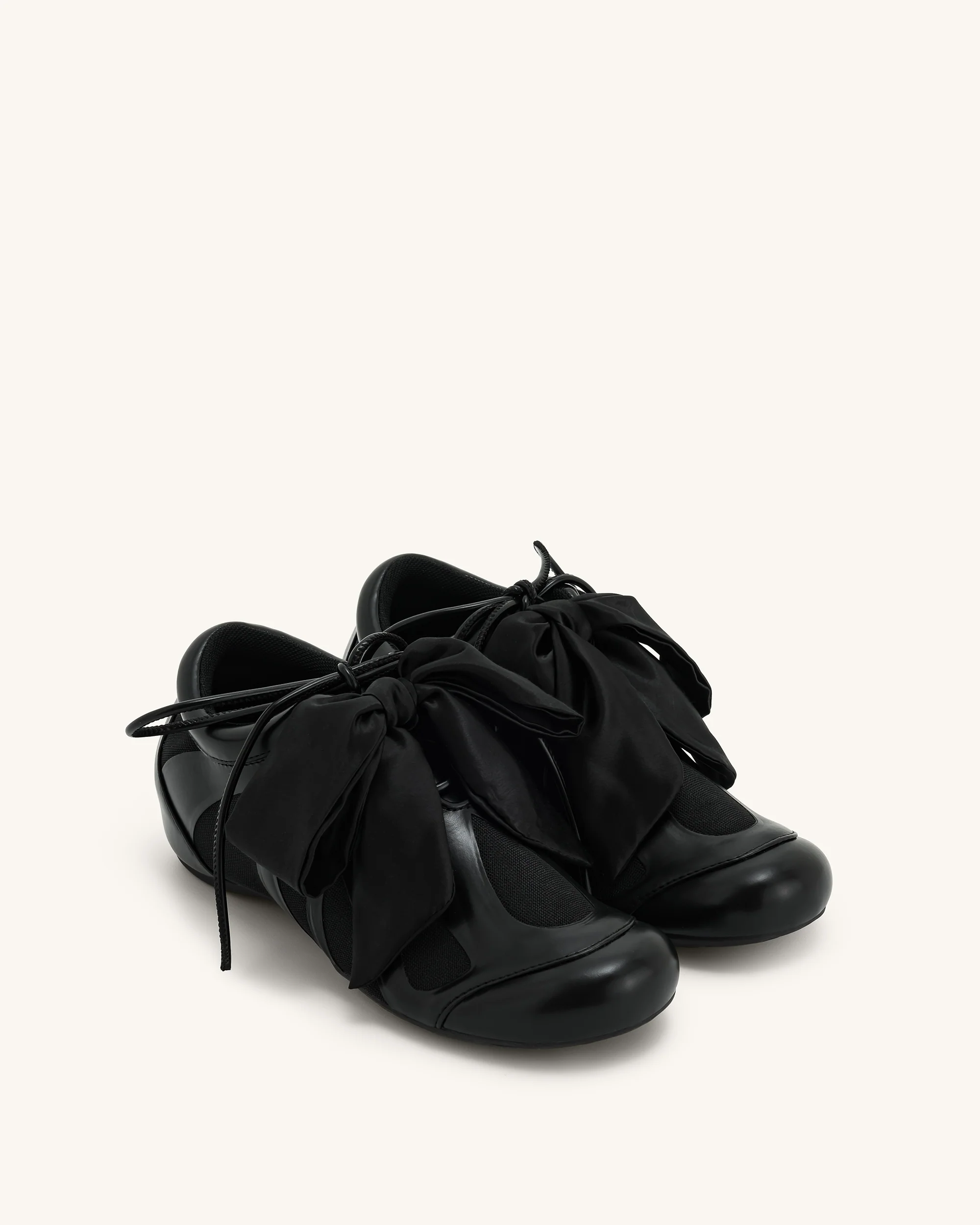 Rosie Bow Tie Low Top Sneakers - Black - Image 3