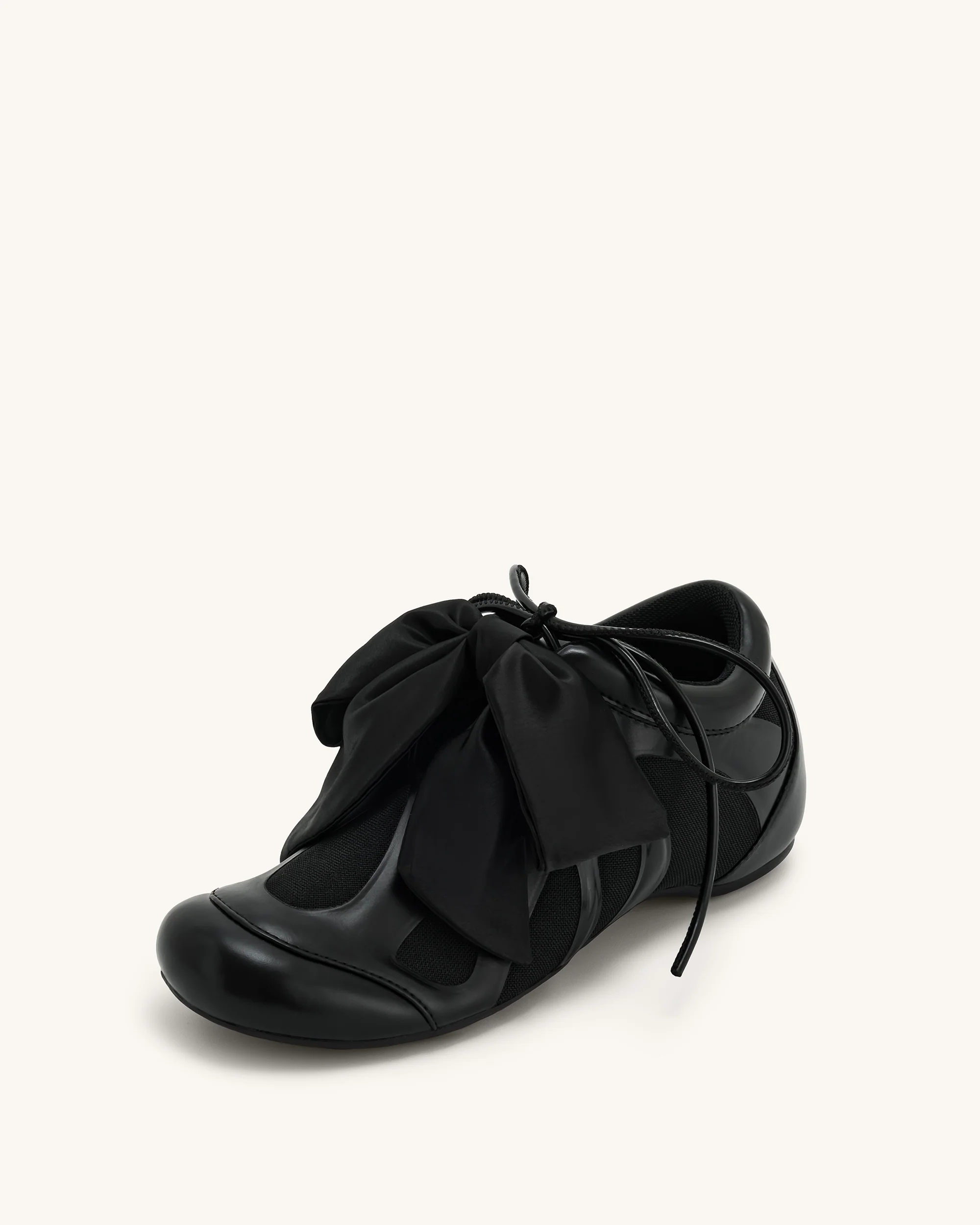 Rosie Bow Tie Low Top Sneakers - Black - Image 6