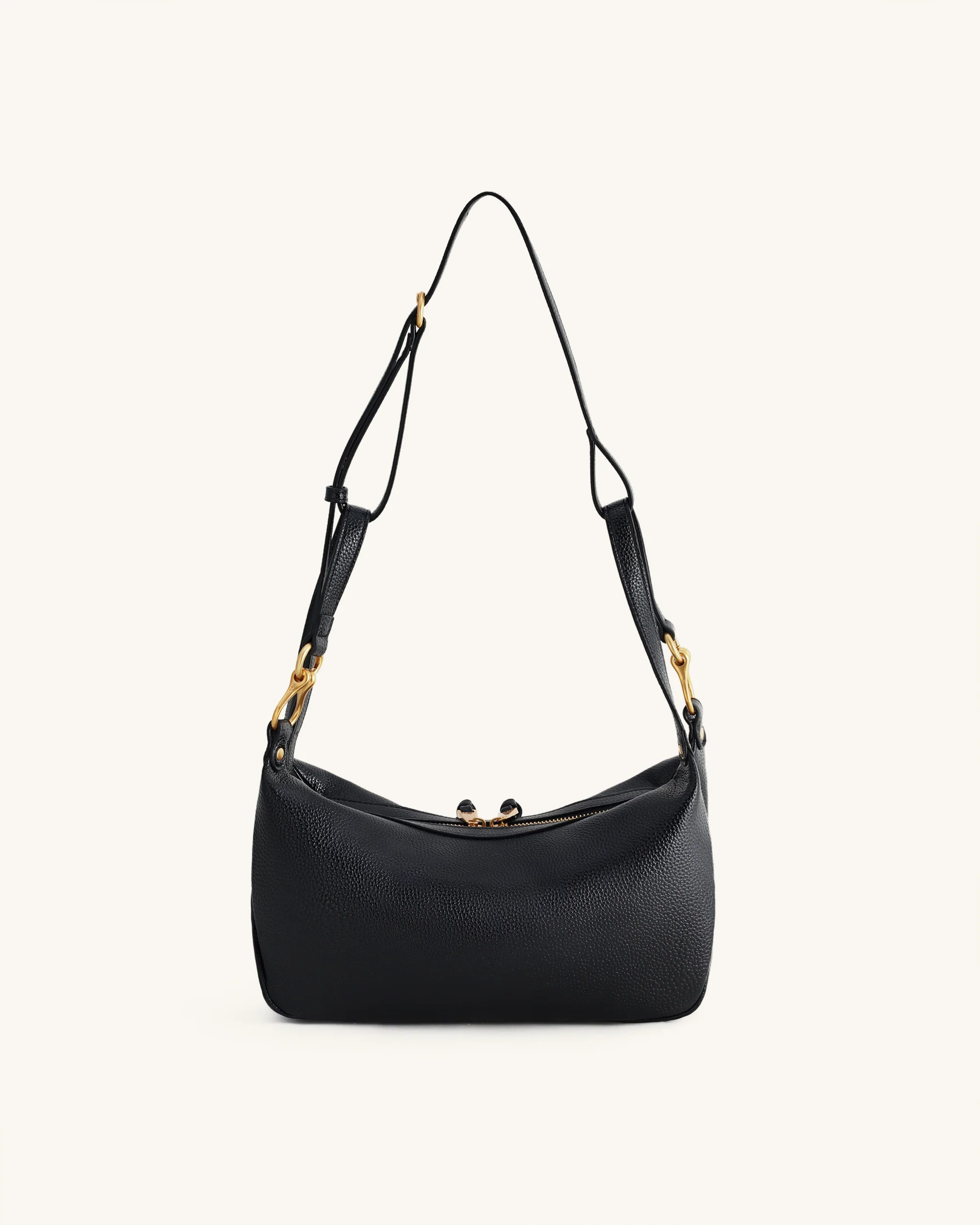 Selia Soft-Grain Crossbody Bag - Black - Image 4