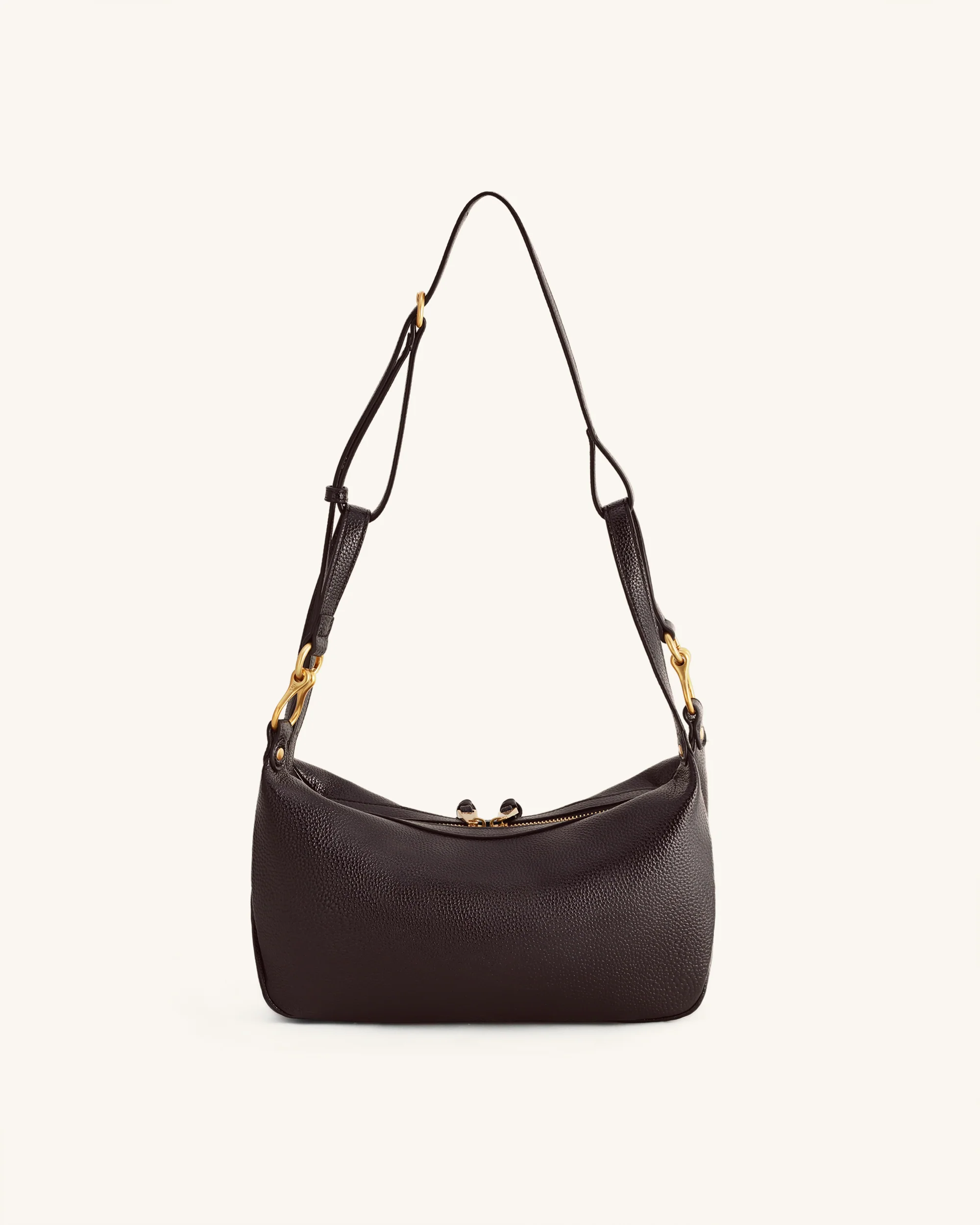 Selia Soft-Grain Crossbody Bag - Dark Brown - Image 5