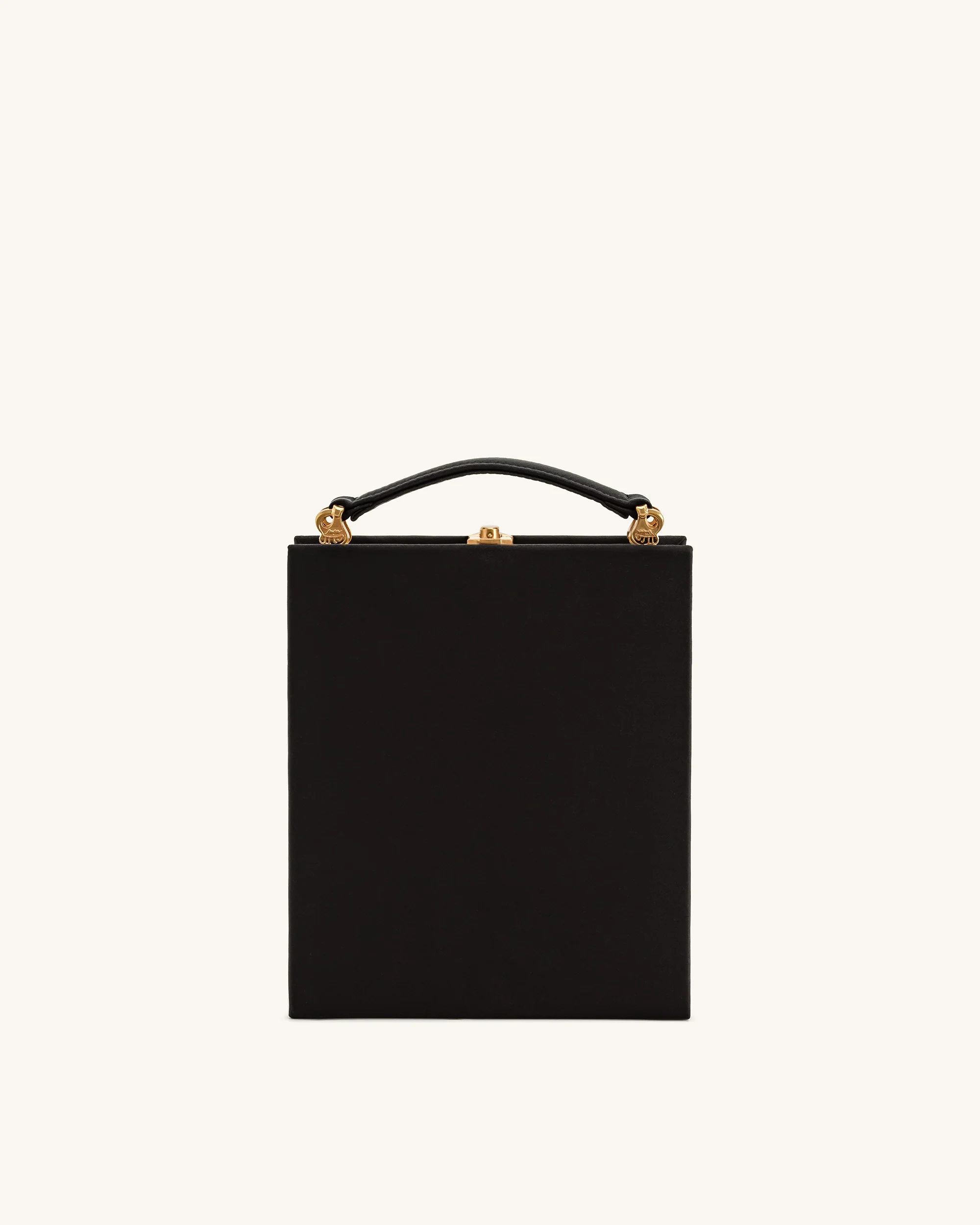 Taya Orchid Motif Book Shape Clutch Bag - Black - Image 3