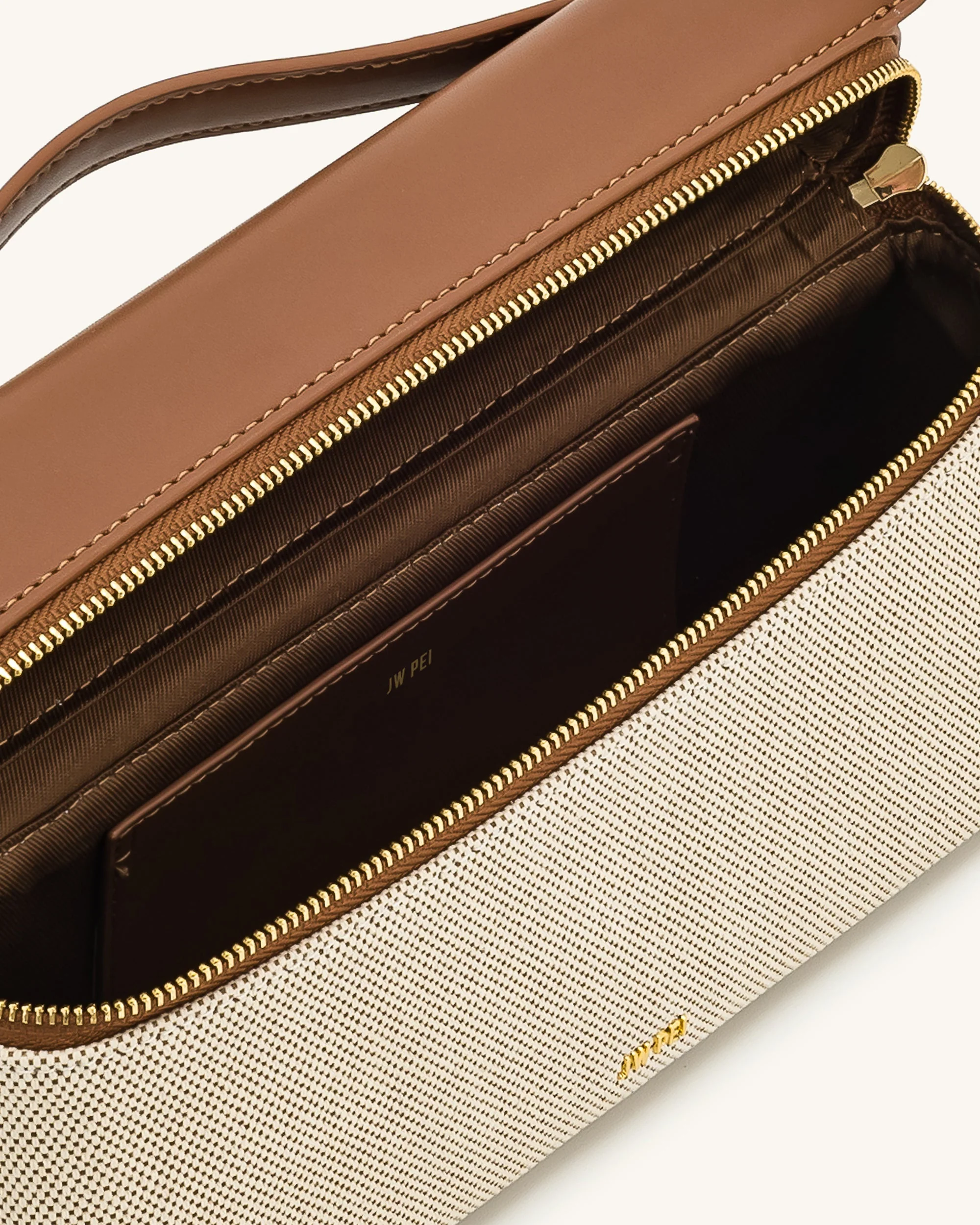 Thea Top Handle Bag - Brown Canvas - Image 4