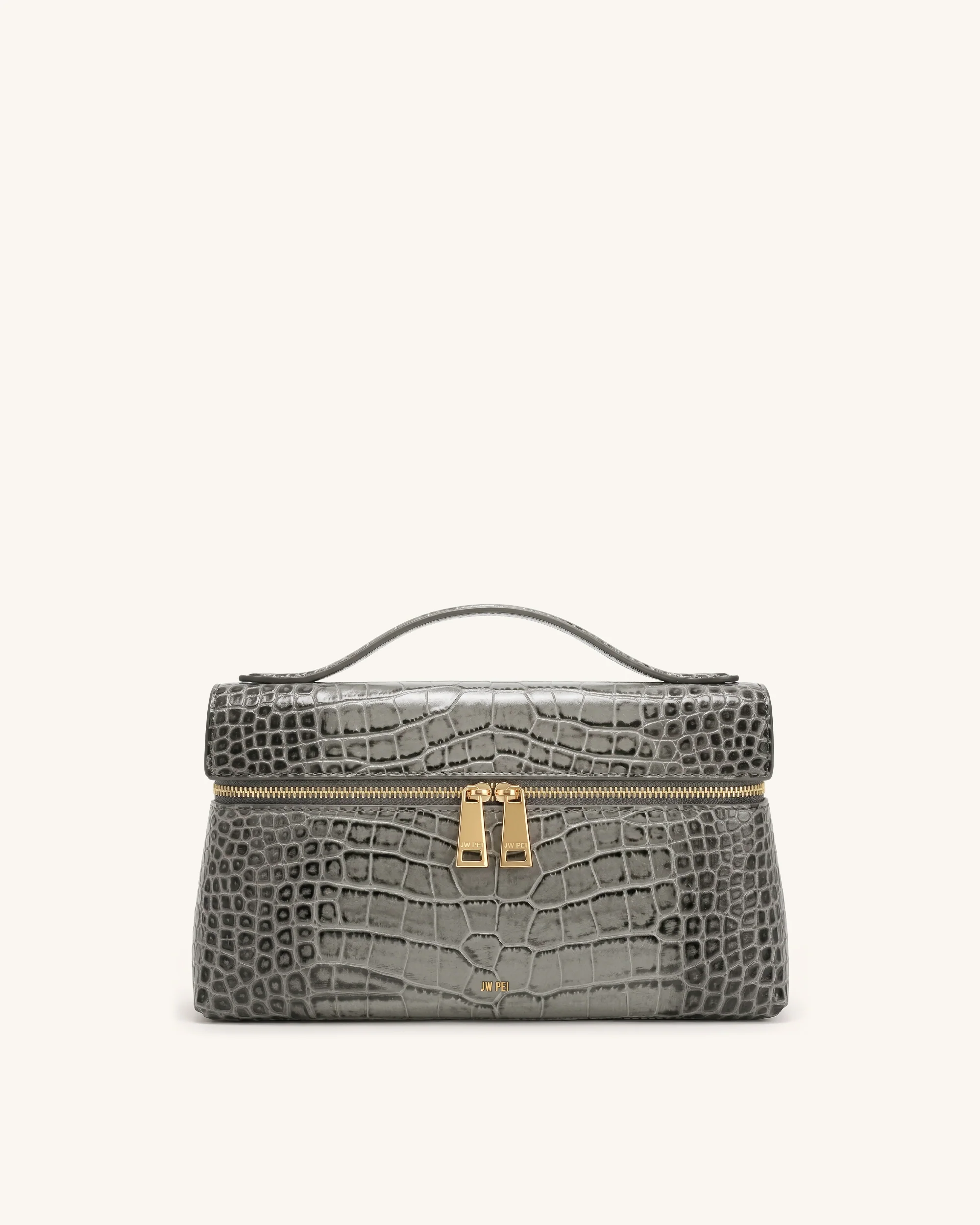 Thea Top Handle Bag - Grey Croc