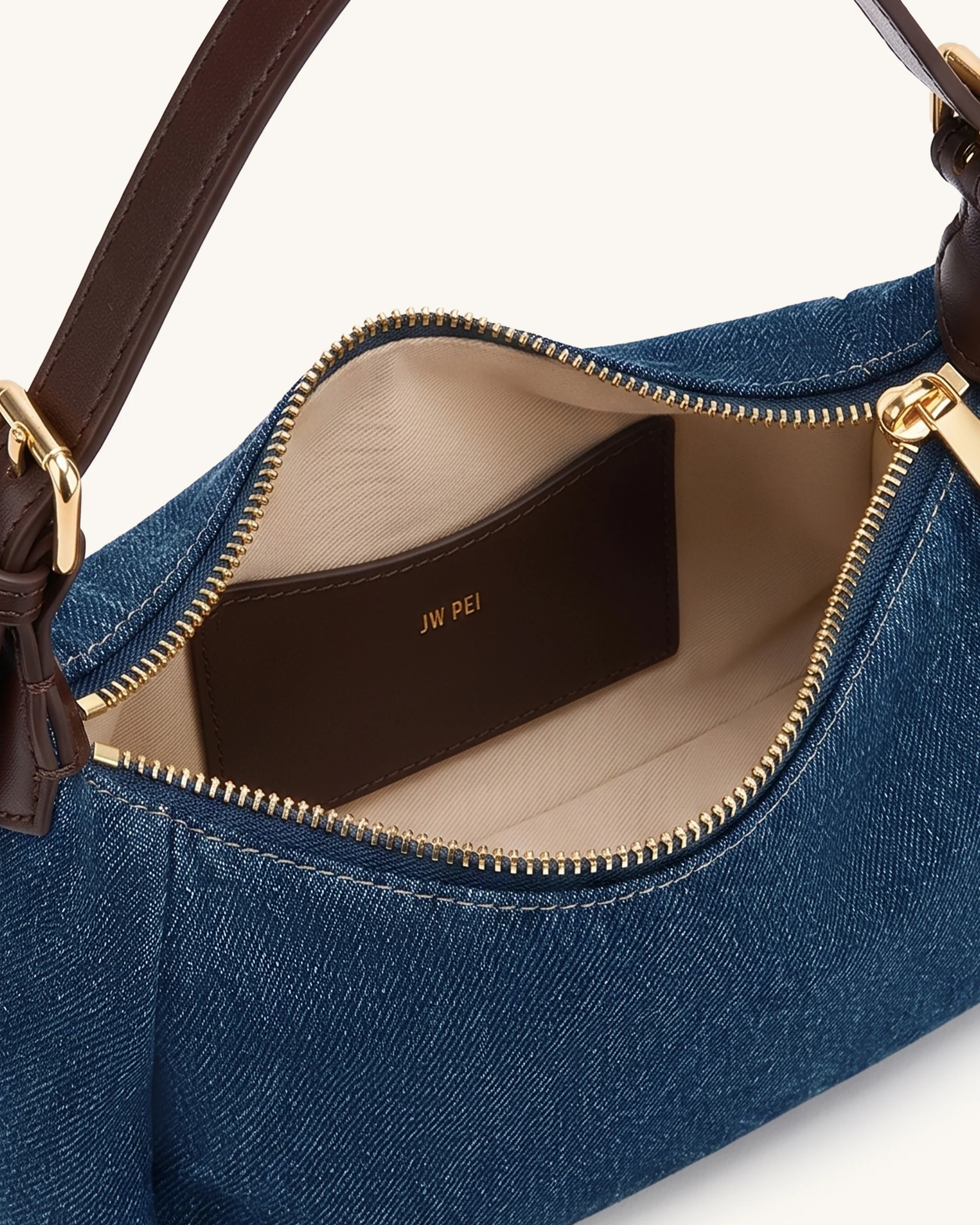 Velora Denim Shoulder Bag - Blue Denim - Image 5