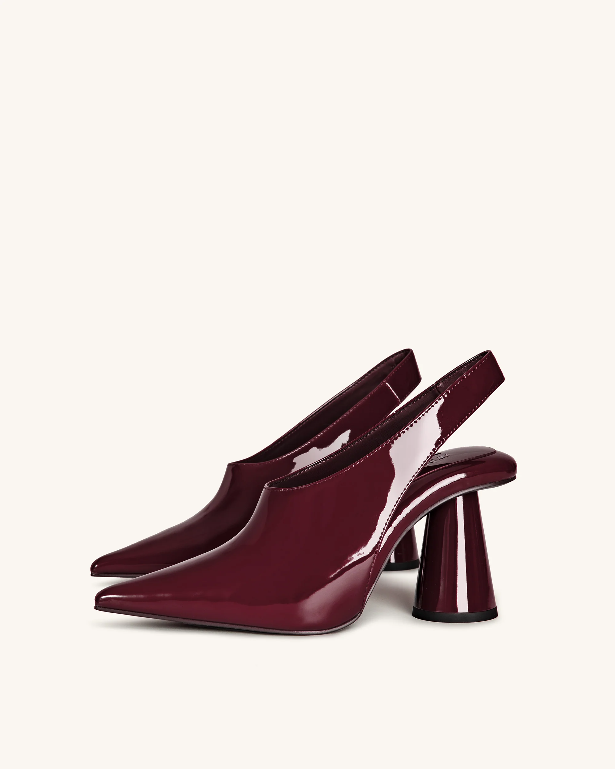 Vivovr High Heel Pumps - Burgundy - Image 3
