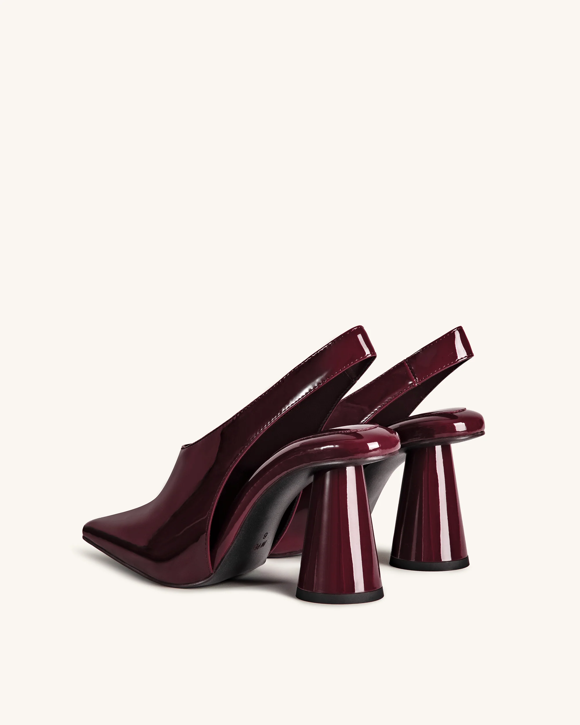 Vivovr High Heel Pumps - Burgundy - Image 5