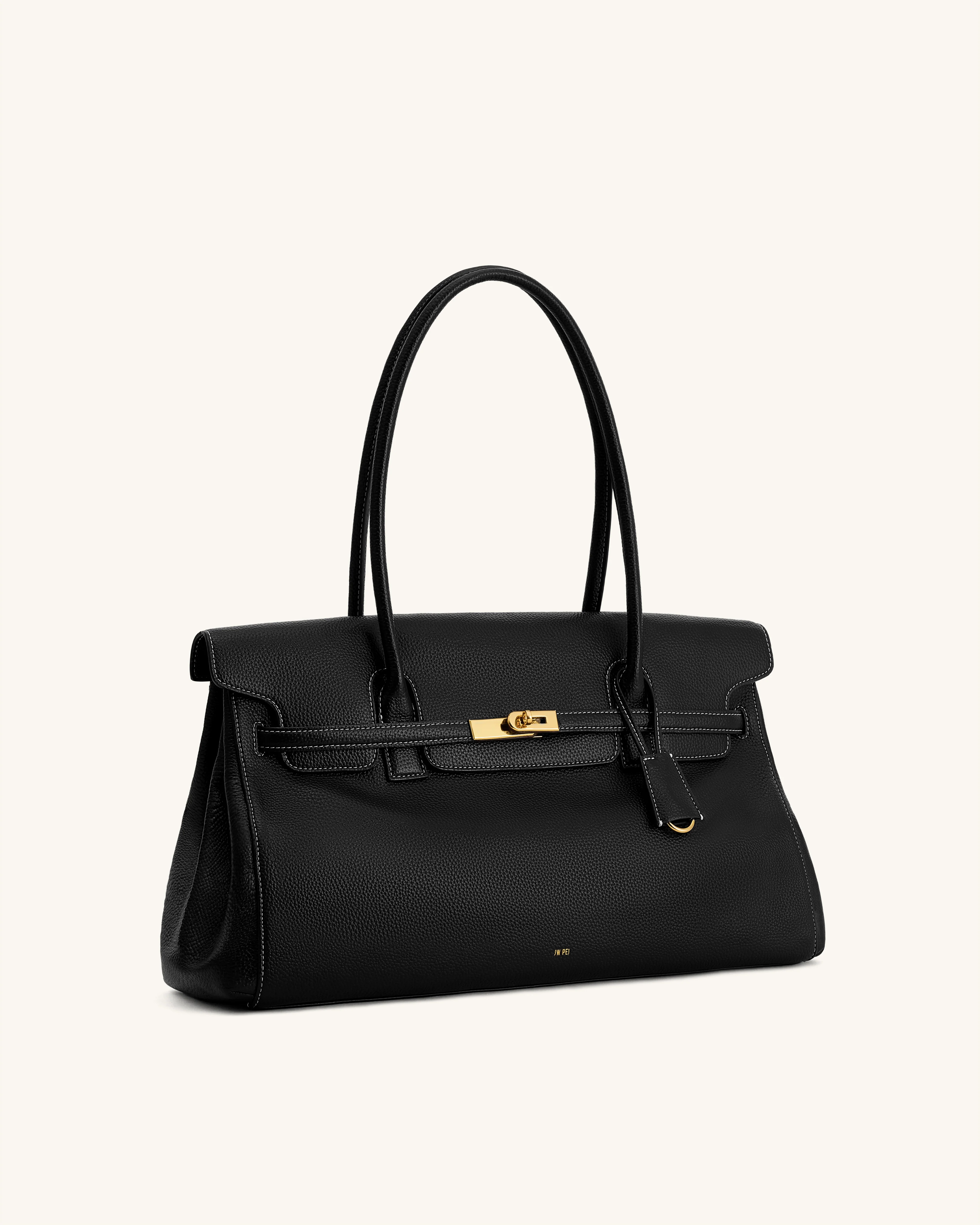 Yara Large Shoulder Bag - Black - Image 2