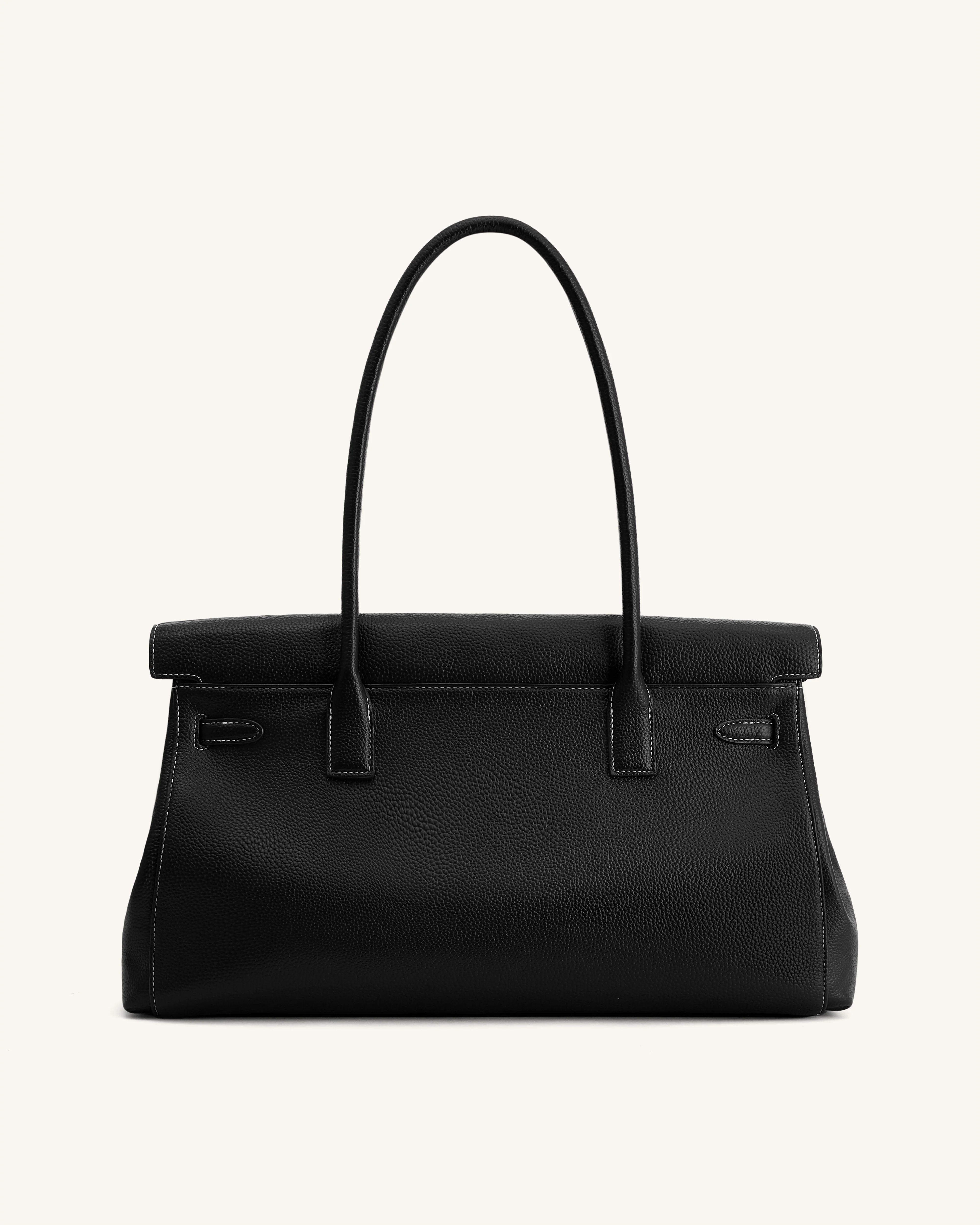 Yara Large Shoulder Bag - Black - Image 3