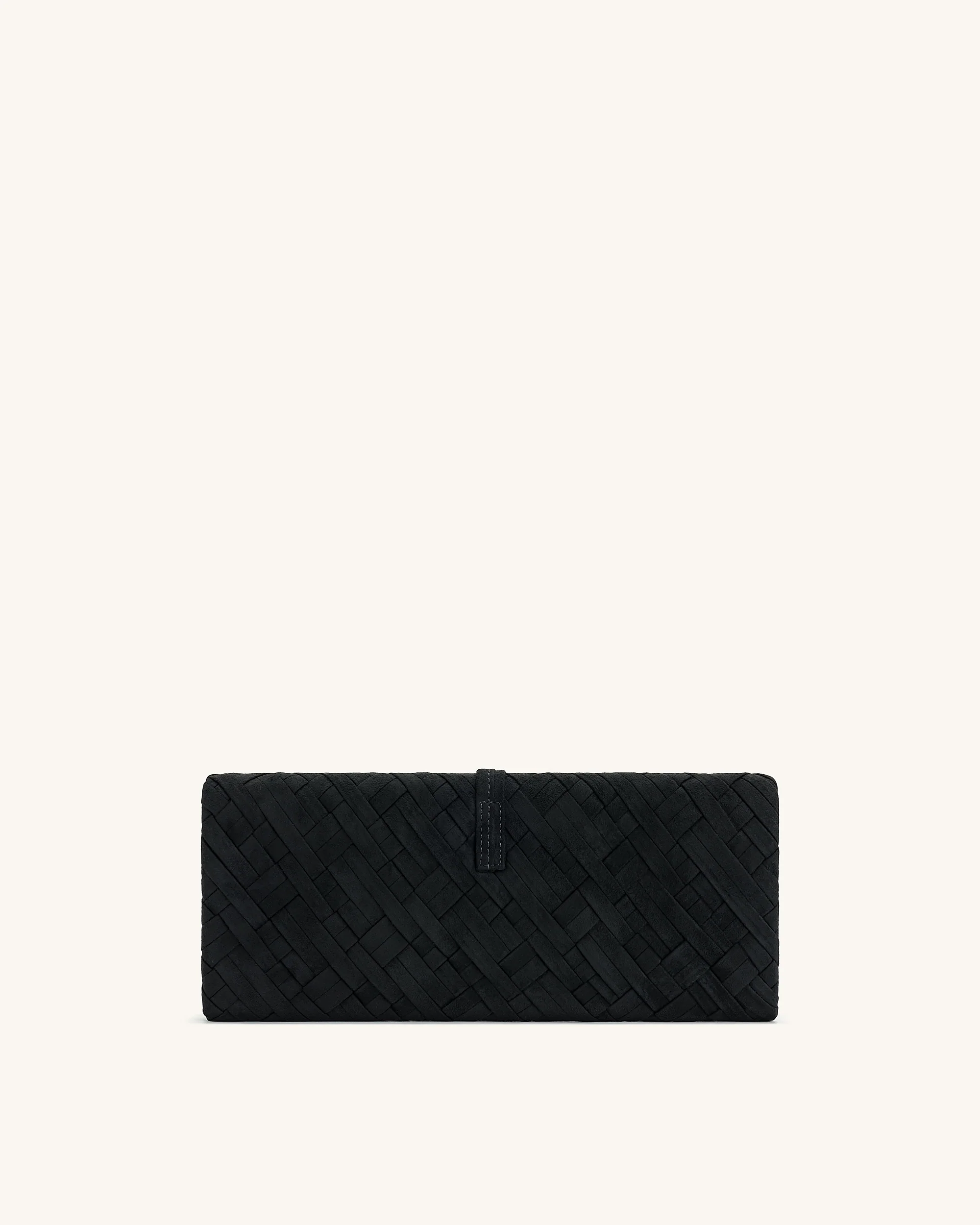 Zaria Woven Clutch - Black - Image 3