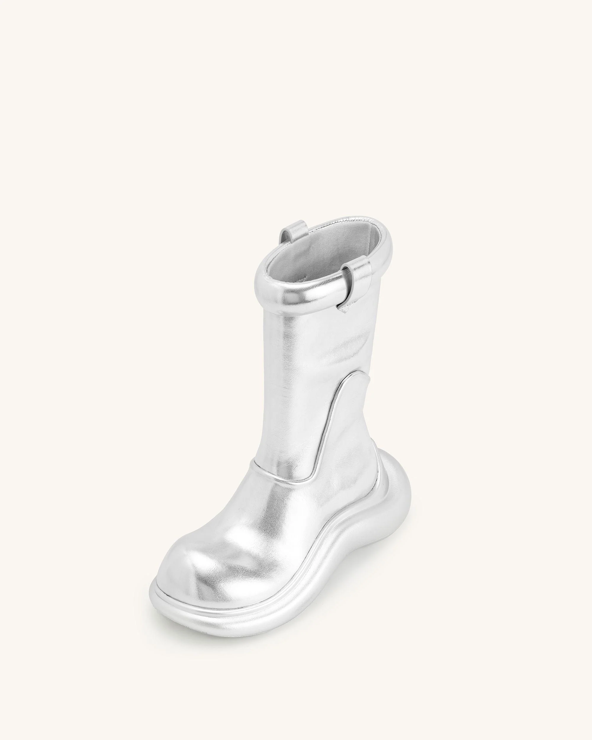 Zoie Metallic Rain Boot - Silver - Image 2
